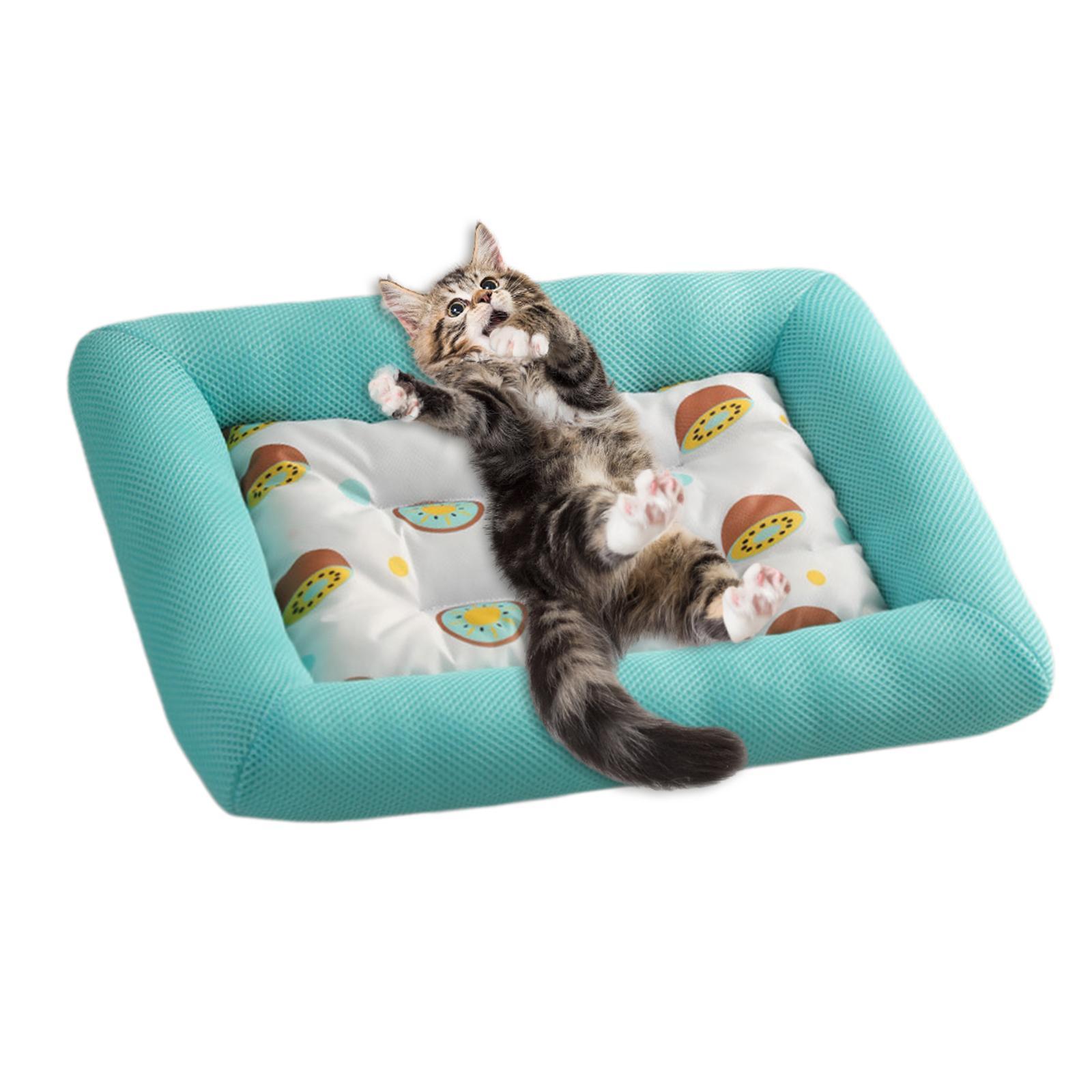 Dog Mat Pets Self Cooling Mattress Pad Sleeping Cushion Green 73x51CM 18kg