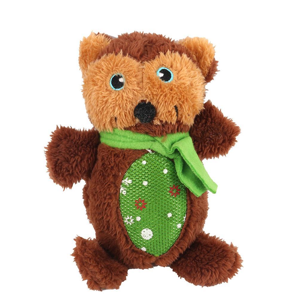 Dog Squeaky Toys Plush Toy Cat Dog Fun Interactive Squeaker Bear