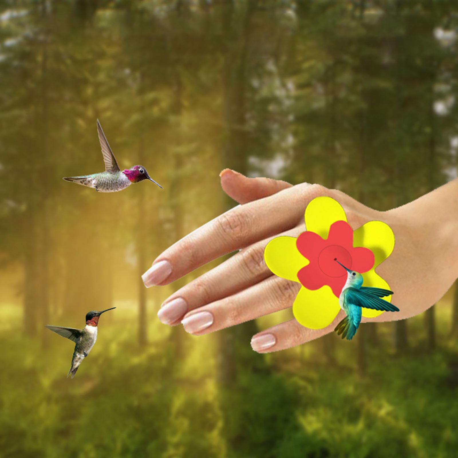 Hummingbird Hand Feeder Hummingbird Ring Feeder for Outdoor Balcony Backyard