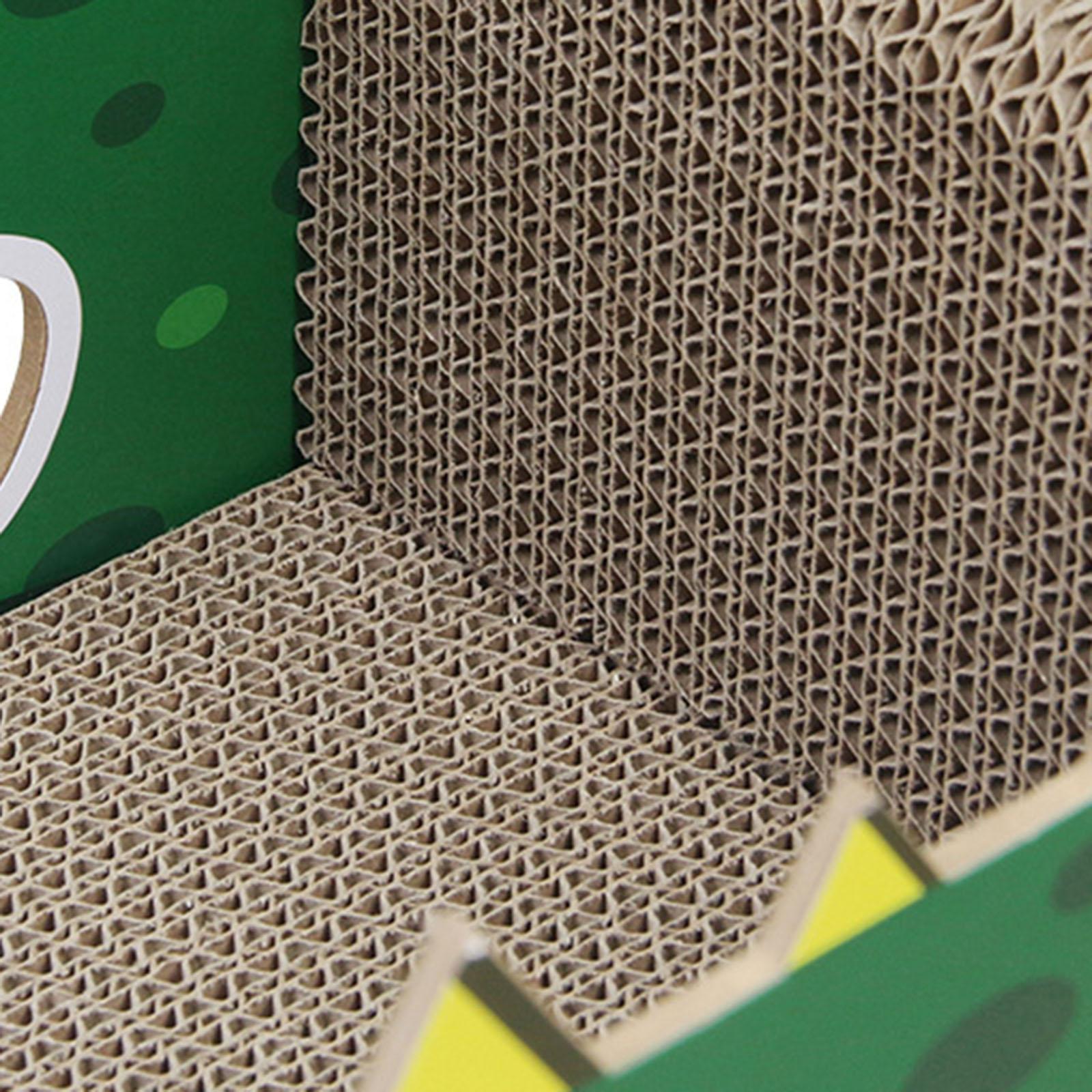 Cardboard Cat Scratcher Lounge Bed Cartoon Cat Scratching Board Cat Nest Green