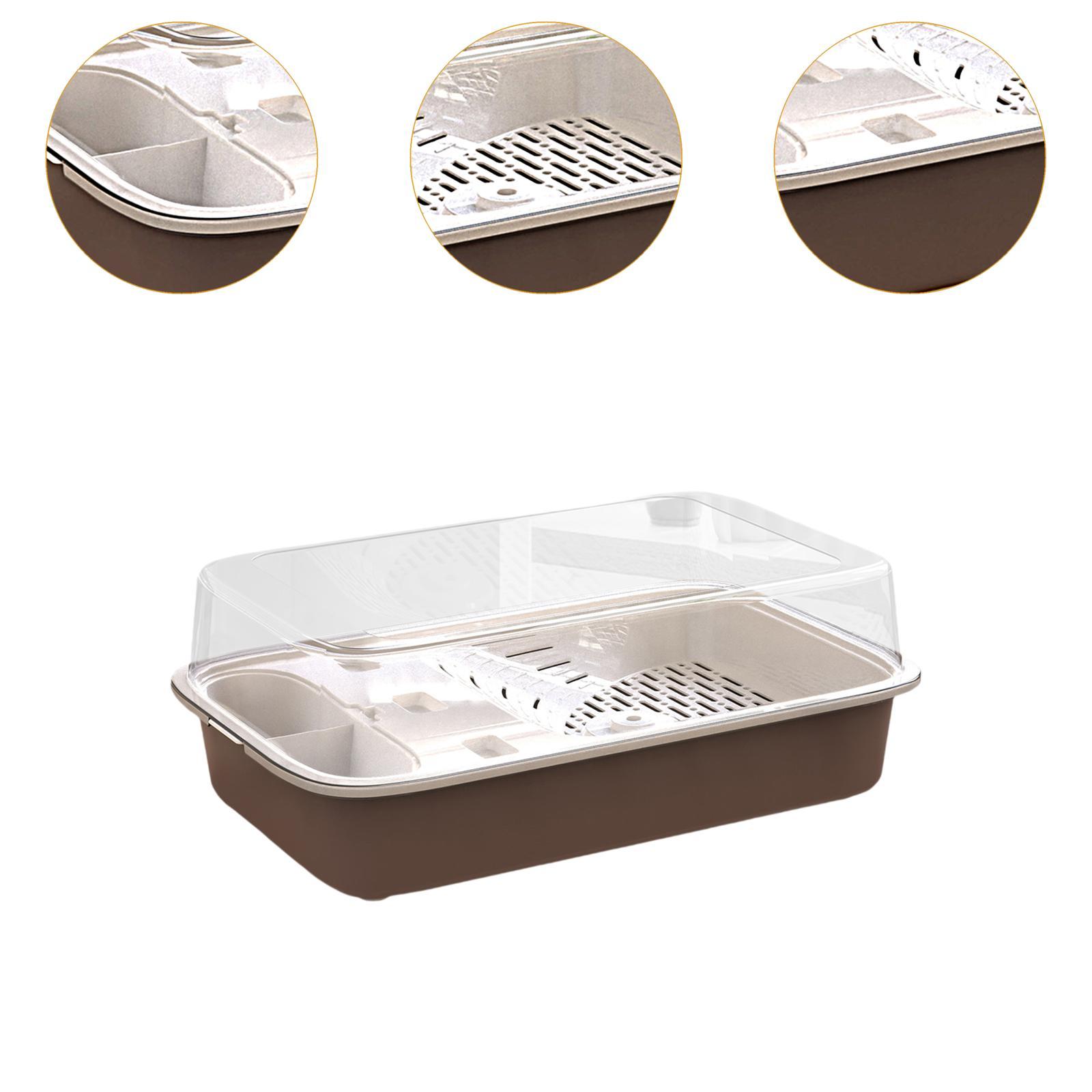 Turtle Tank Aquarium Hatching Feeding Box Resting Tortoise Enclosure Starter brown