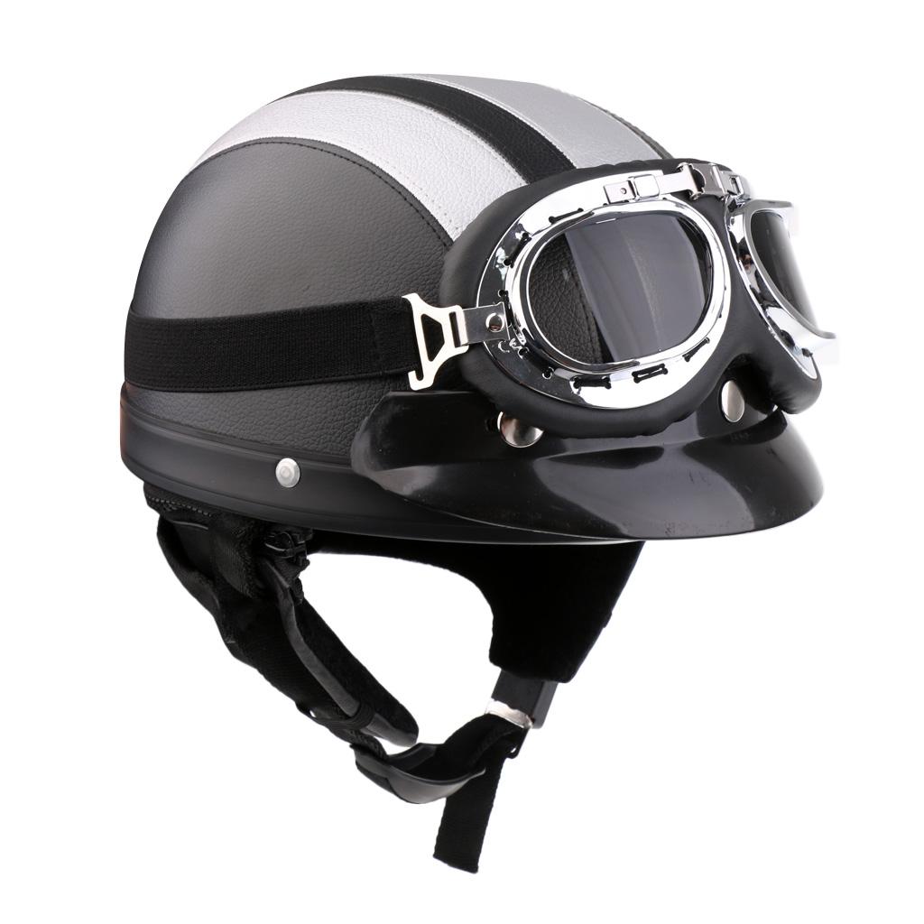  Motorrad  Herren  Jet Helm  Fahrradhelm mit Visier UV 