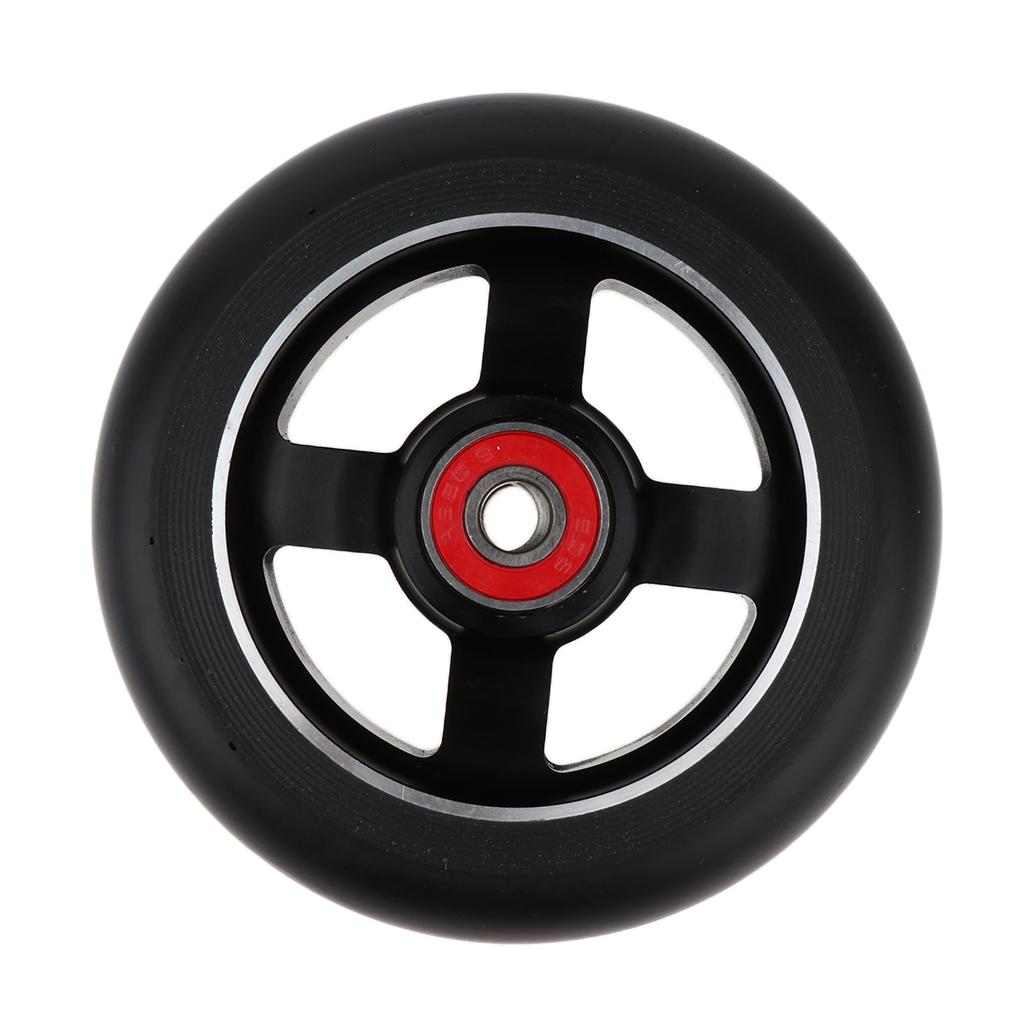 1 Pair Replacement 100mm Stunt Scooter Wheels with Bearing & Bushings ...