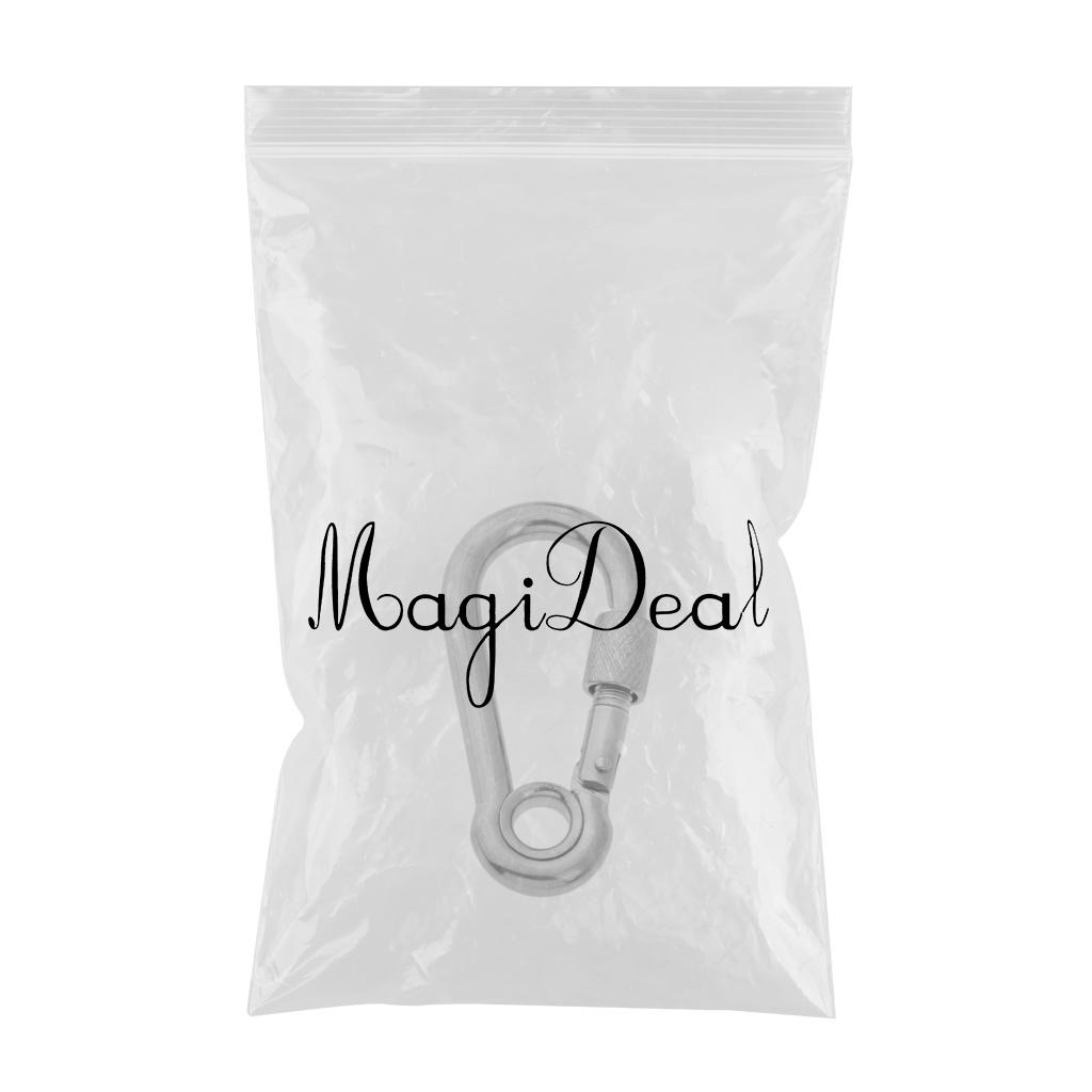 Stainless Steel Safety Carabiner Spring Screwgate for Camping Hammock 6x60mm