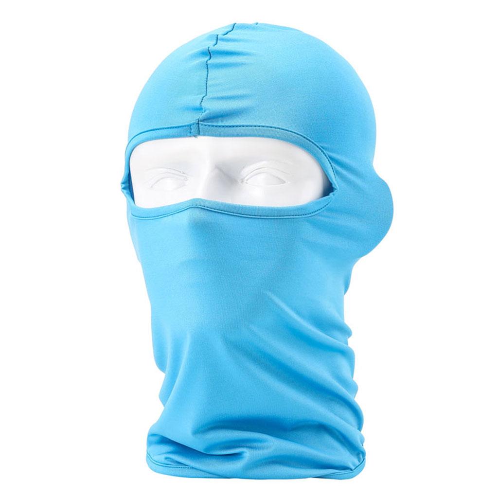 Unisex Cycling Windproof Cap Head Neck Bandana Sunshade Face Mask Sky Blue