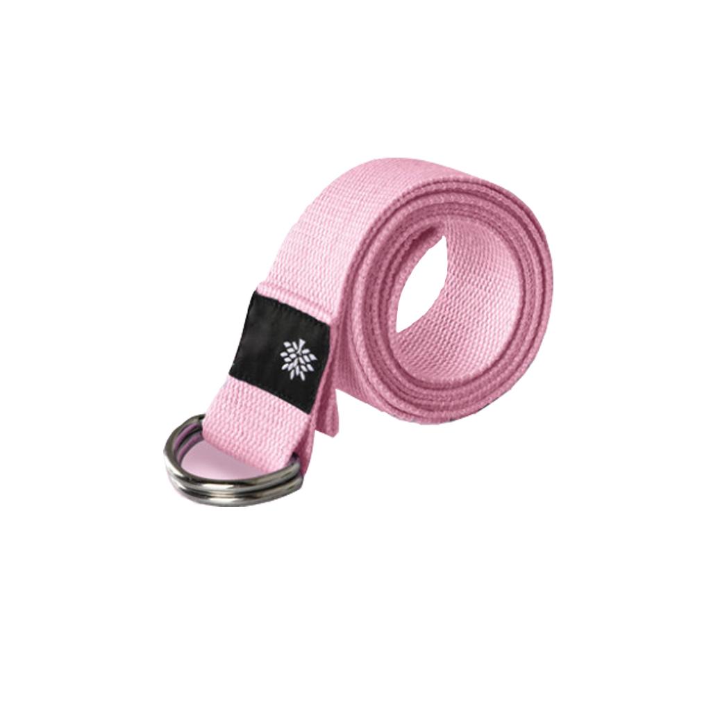 Skin-friendly Portable Cotton Yoga Stretch Bands Light Pink