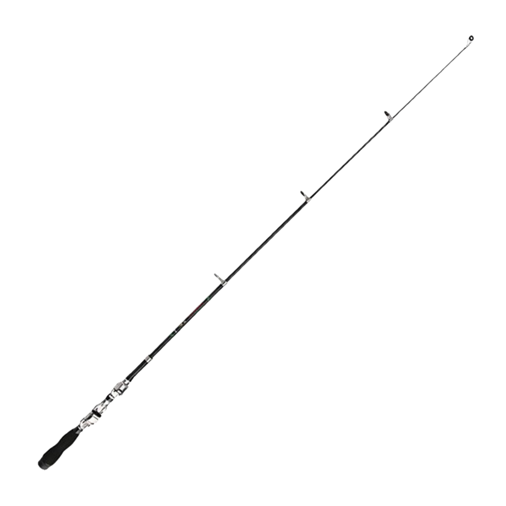 Carbon Telescopic Fishing Rod Sea Boats Fishing Spinning Pole Black 2.1m