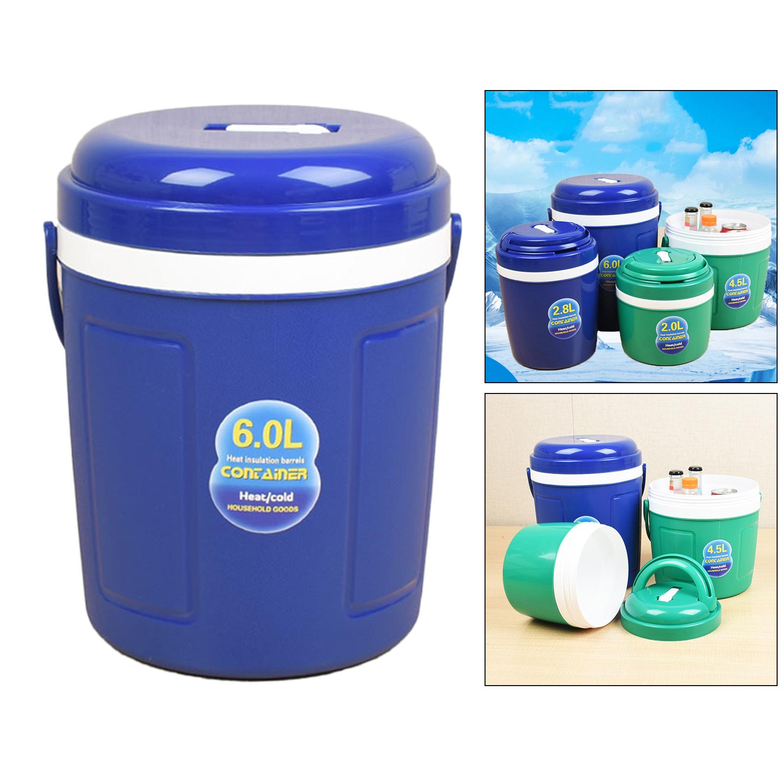 Car Insulated Bucket Summer For Travel Leakproof Beverage Cooler 6L Blue