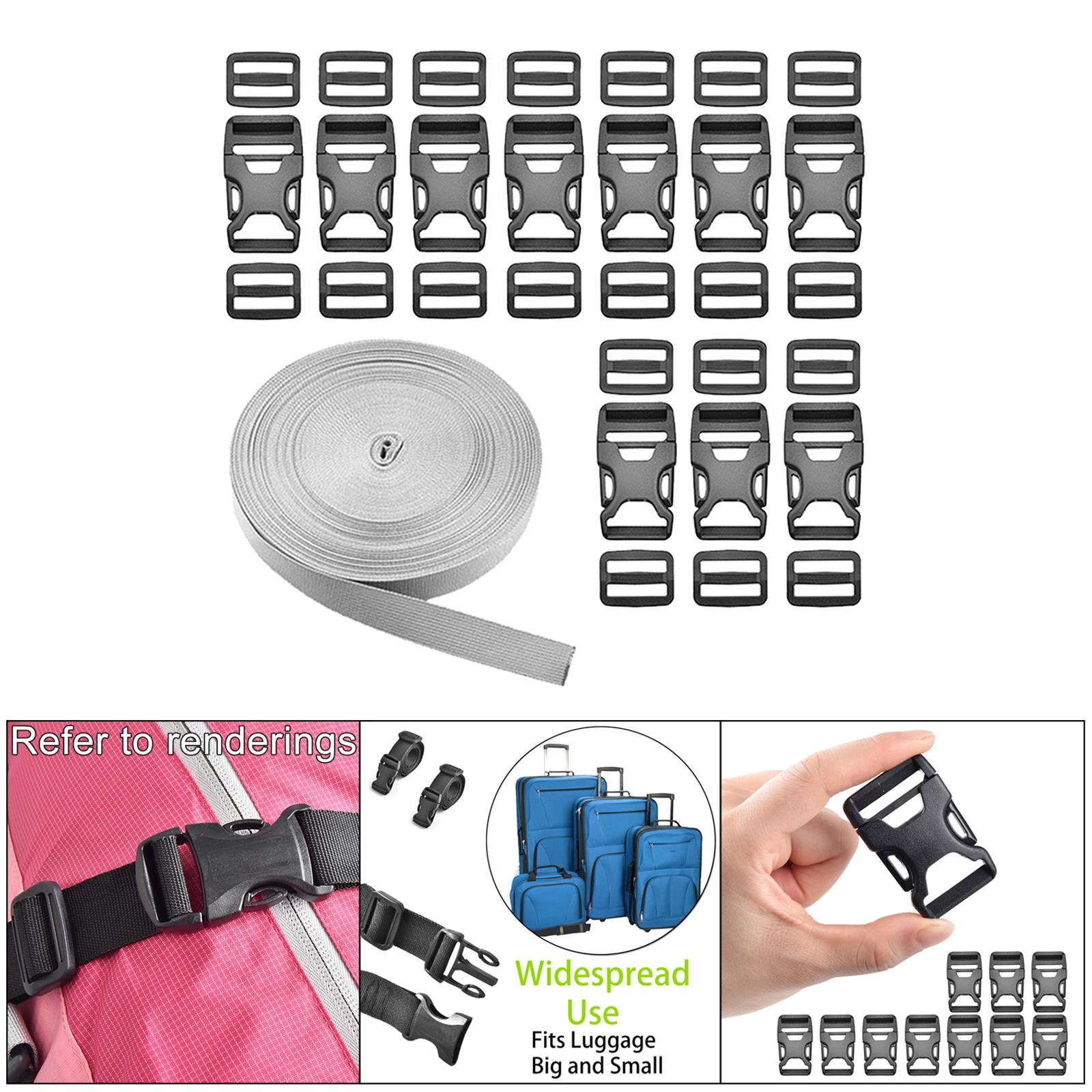 Luggage Tie Down Strap Safe Belt Cargo Adjustable Travel Baggage Strap Gray