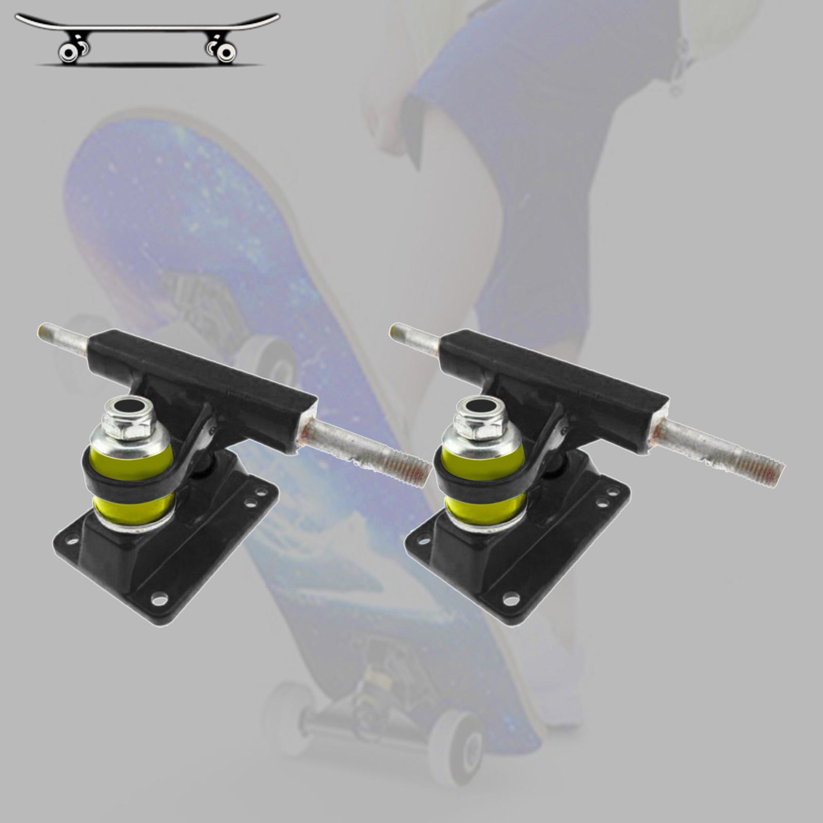 1 Pair Skateboard Trucks 3.25in Hangar Replacement Longboard Trucks Black
