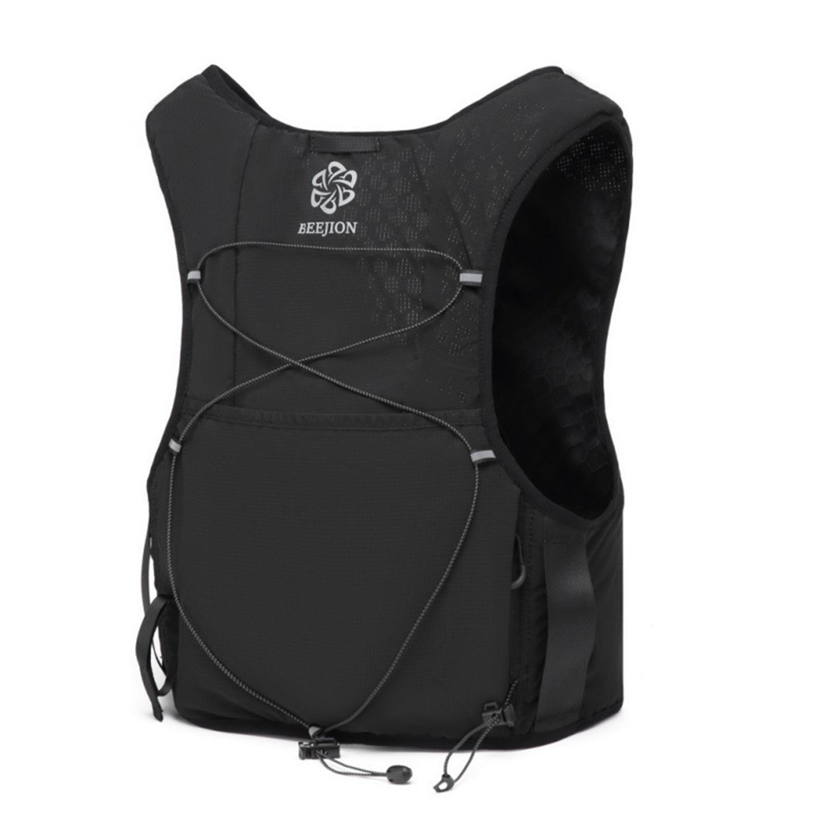 Hydration Vest 12L Capacity for Hiking Trekking Mountain Climbing Black