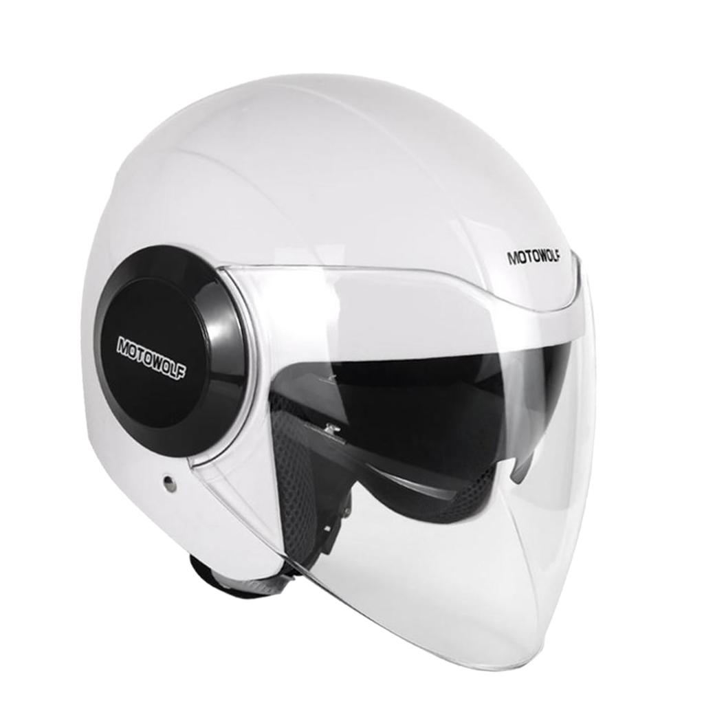 Motorcycle 3/4 Open Face Helmet Riding Helmets with Full ...