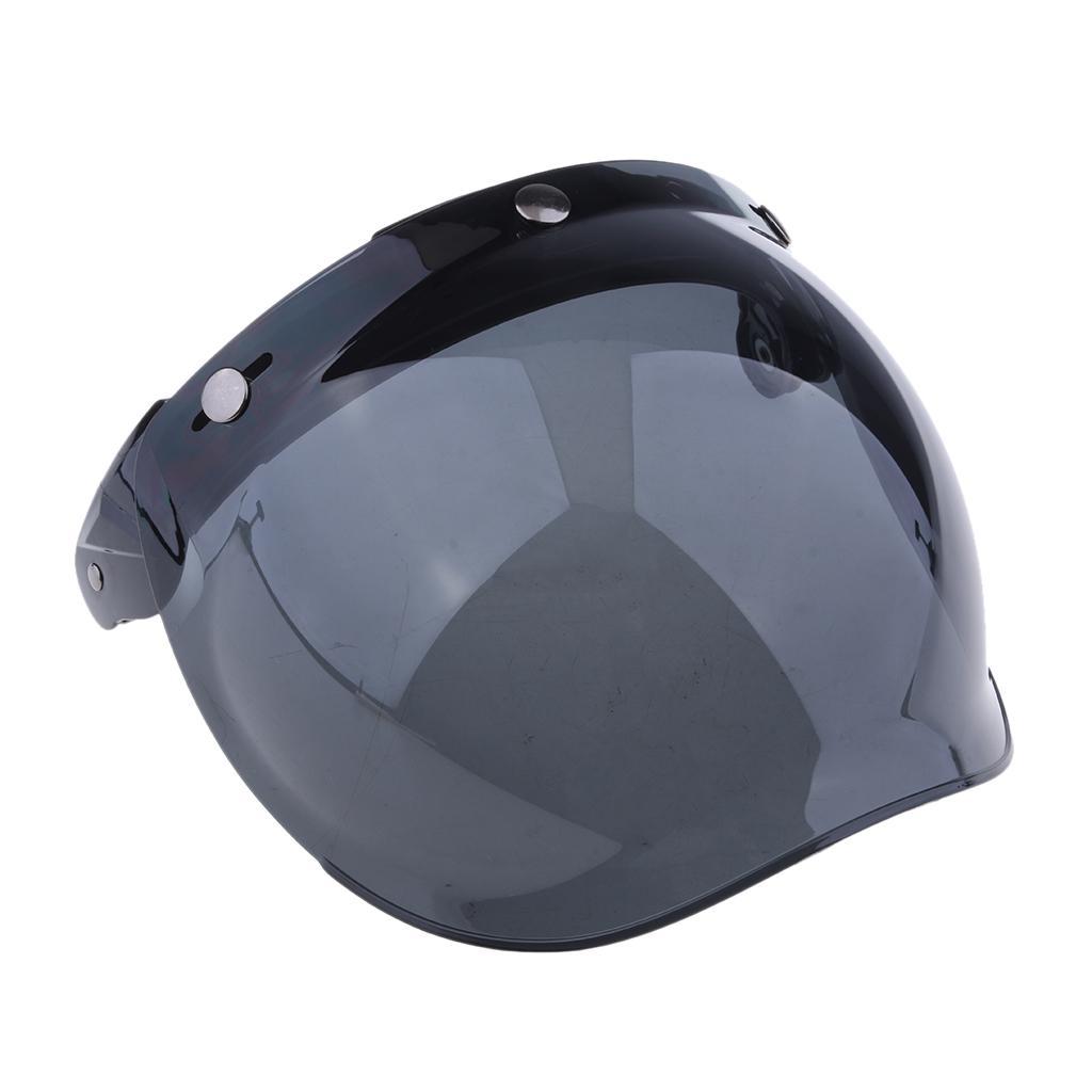 3 Button Flip Up Bubble Visor Shield for Open Face Motorcycle Helmet | eBay
