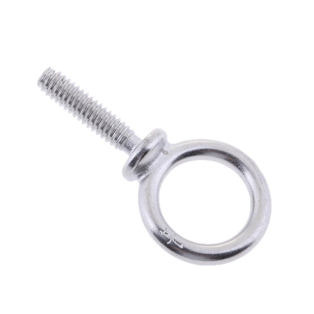 6x304 Stainless Steel Lifting Eye Bolt Ring Shape Screws Nuts Part M4