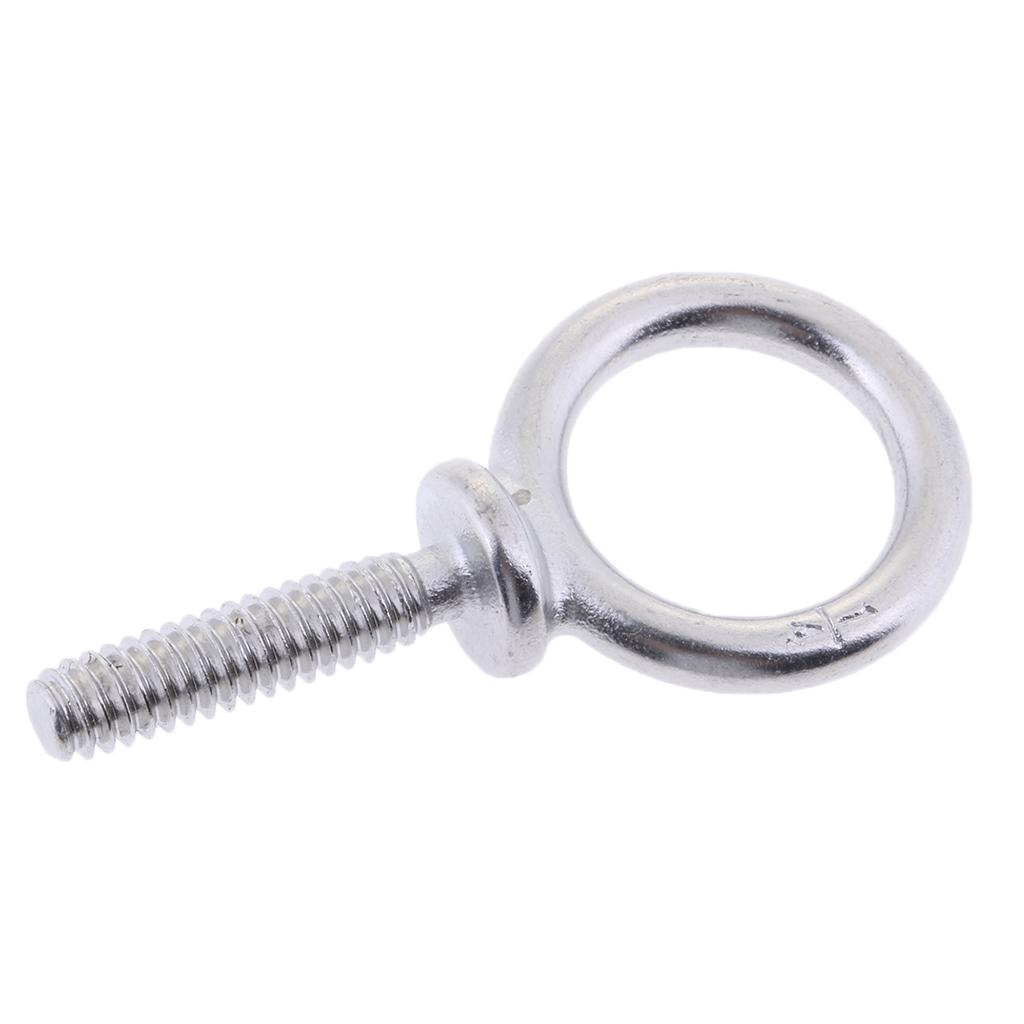 3x304 Stainless Steel Lifting Eye Bolt Ring Shape Screws Nuts Part M4