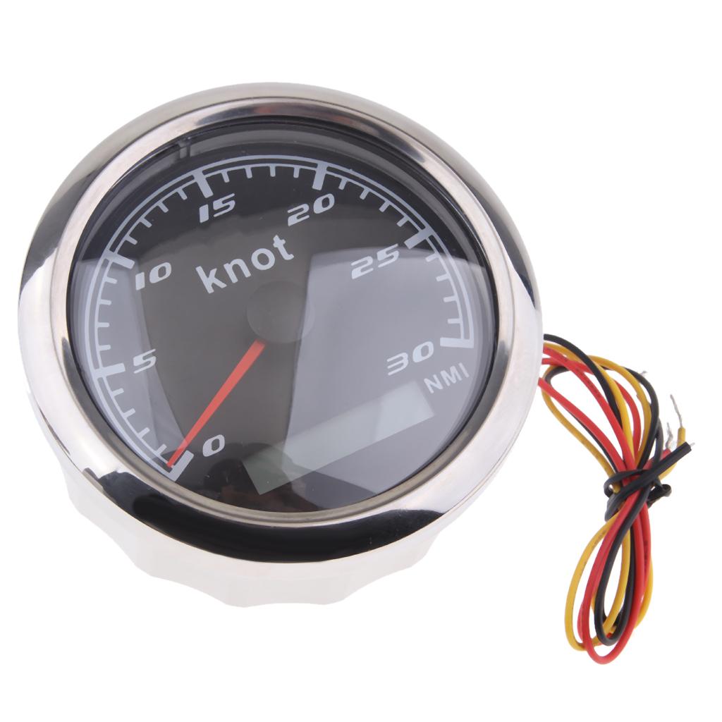 85mm 30 Knot Waterproof GPS Digital Speedometer Gauge Odometer Marine