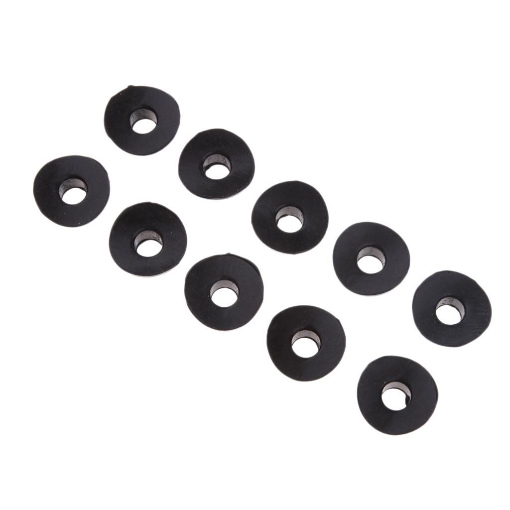 10Pcs Air Valve Stem Mud Guard Silicone Rubber Cap Universal Black