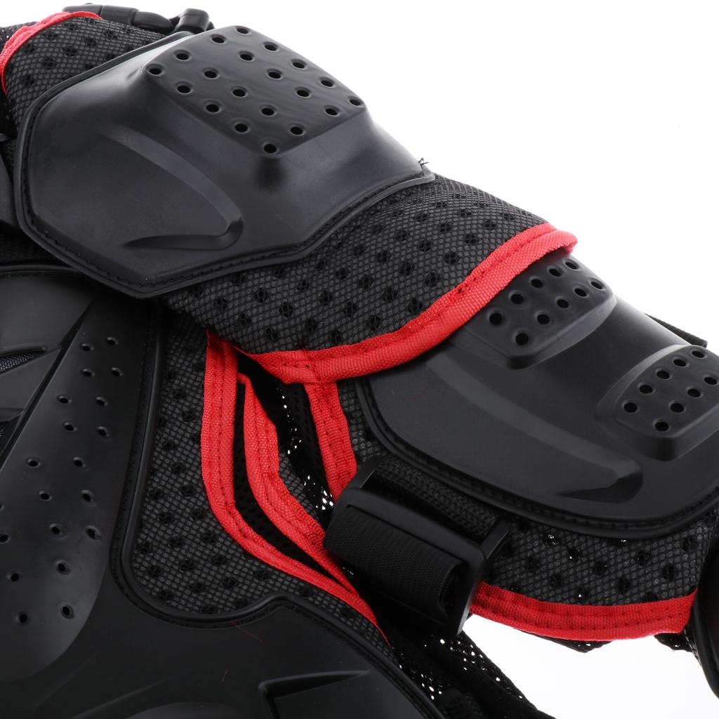 Motorcycle Full Body Jacket  Chest Protector  Black + Red S