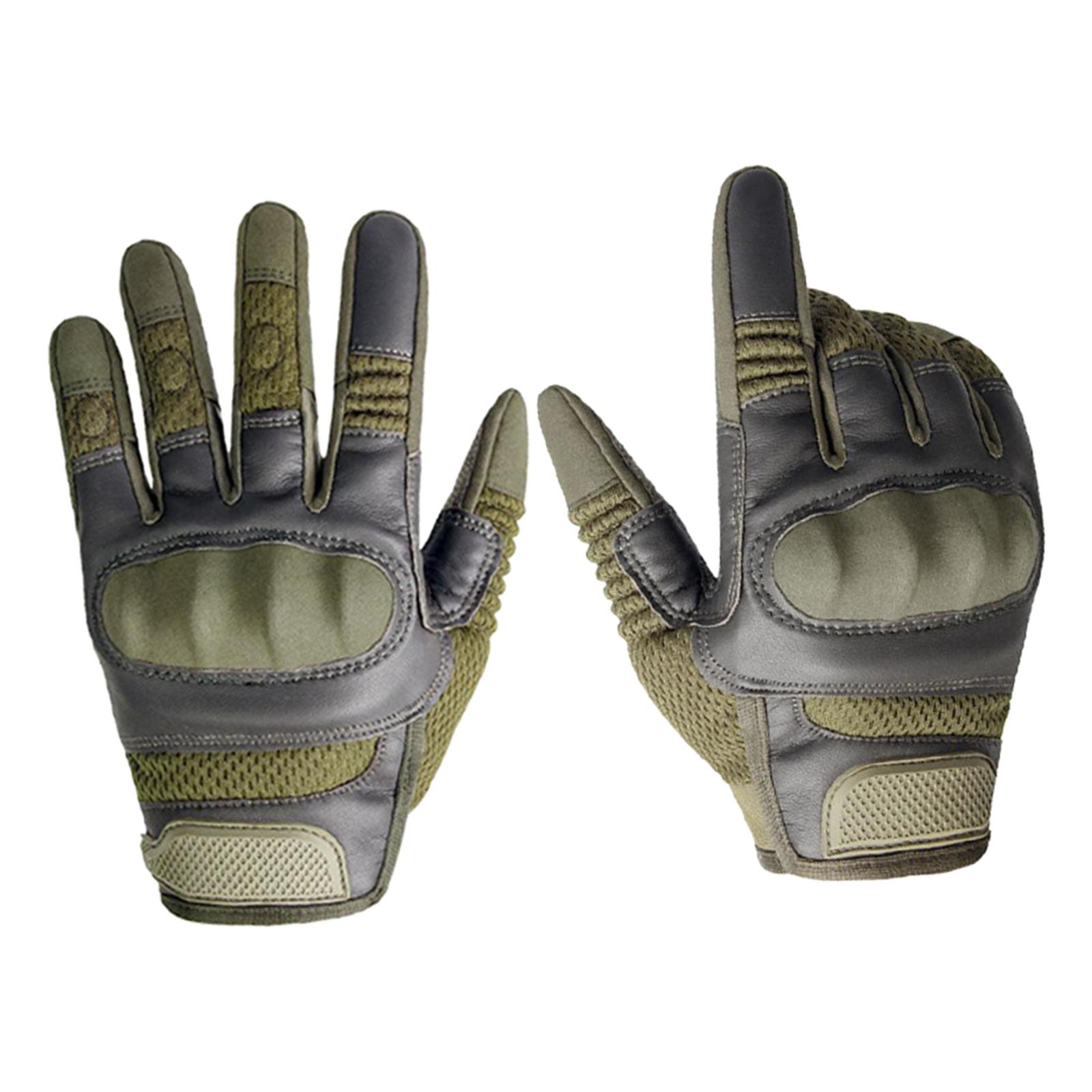 2xWinter Thermal Ski Gloves Touchscreen Waterproof Snow Gloves Army Green L