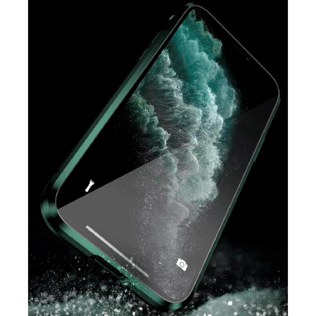 For iPhone Magnetic DoubleTempered Glass Case red iphone11Promax 6.5