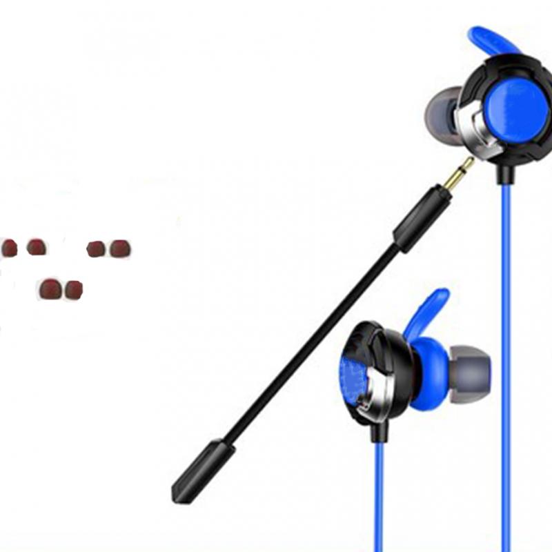 Wired Gaming Earphones with Mic Volume Control and Noise Isolating Blue A