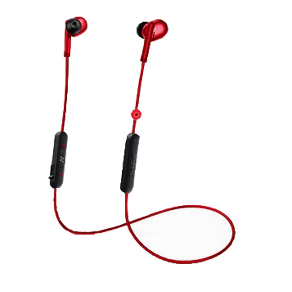 Neckband Sport Bluetooth Earphones Magnet Stereo Heavy Bass w/ Mic Red