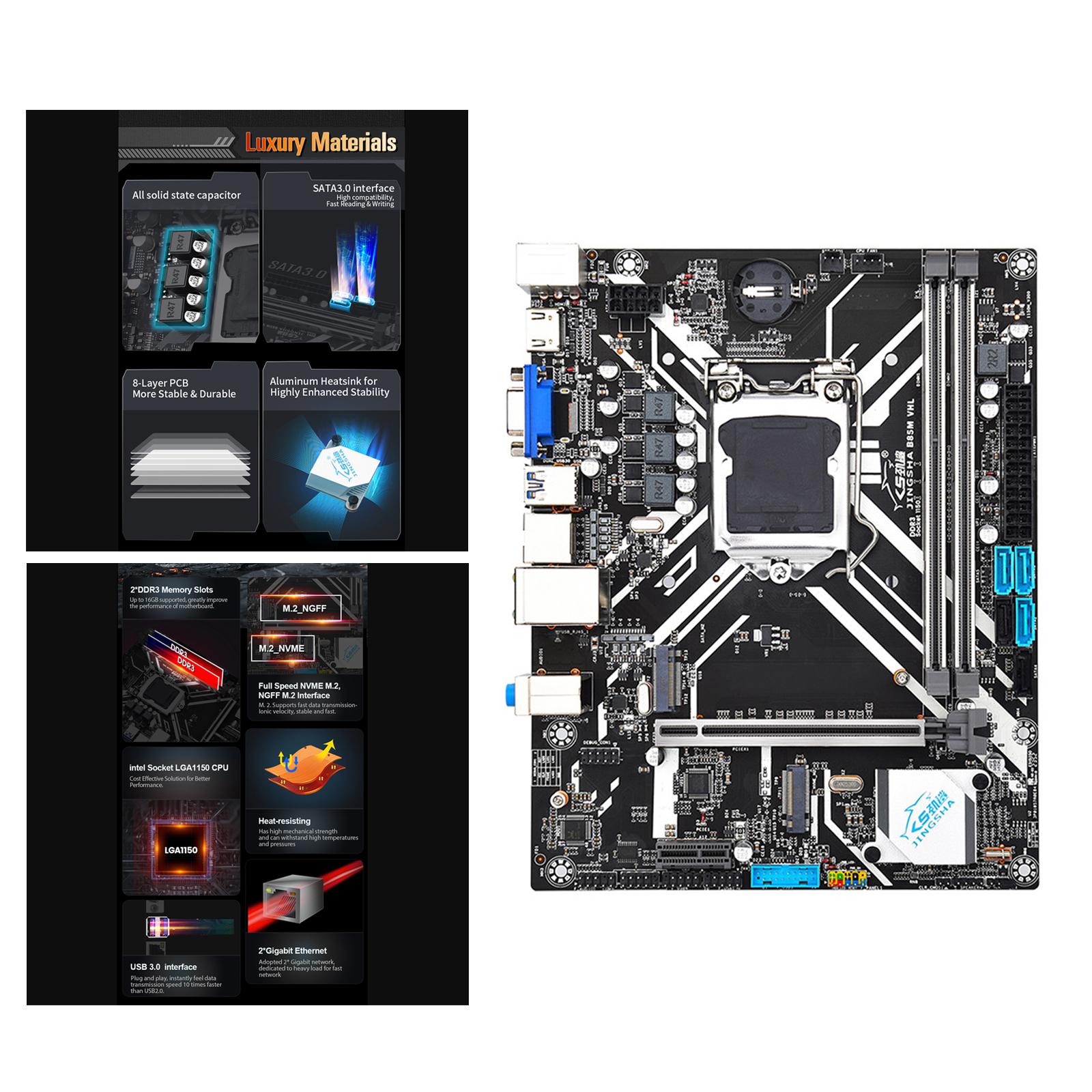 B85M Vhl Desktop Motherboard 2x DDR3 LGA1150 CPU Gaming Motherboard Premium