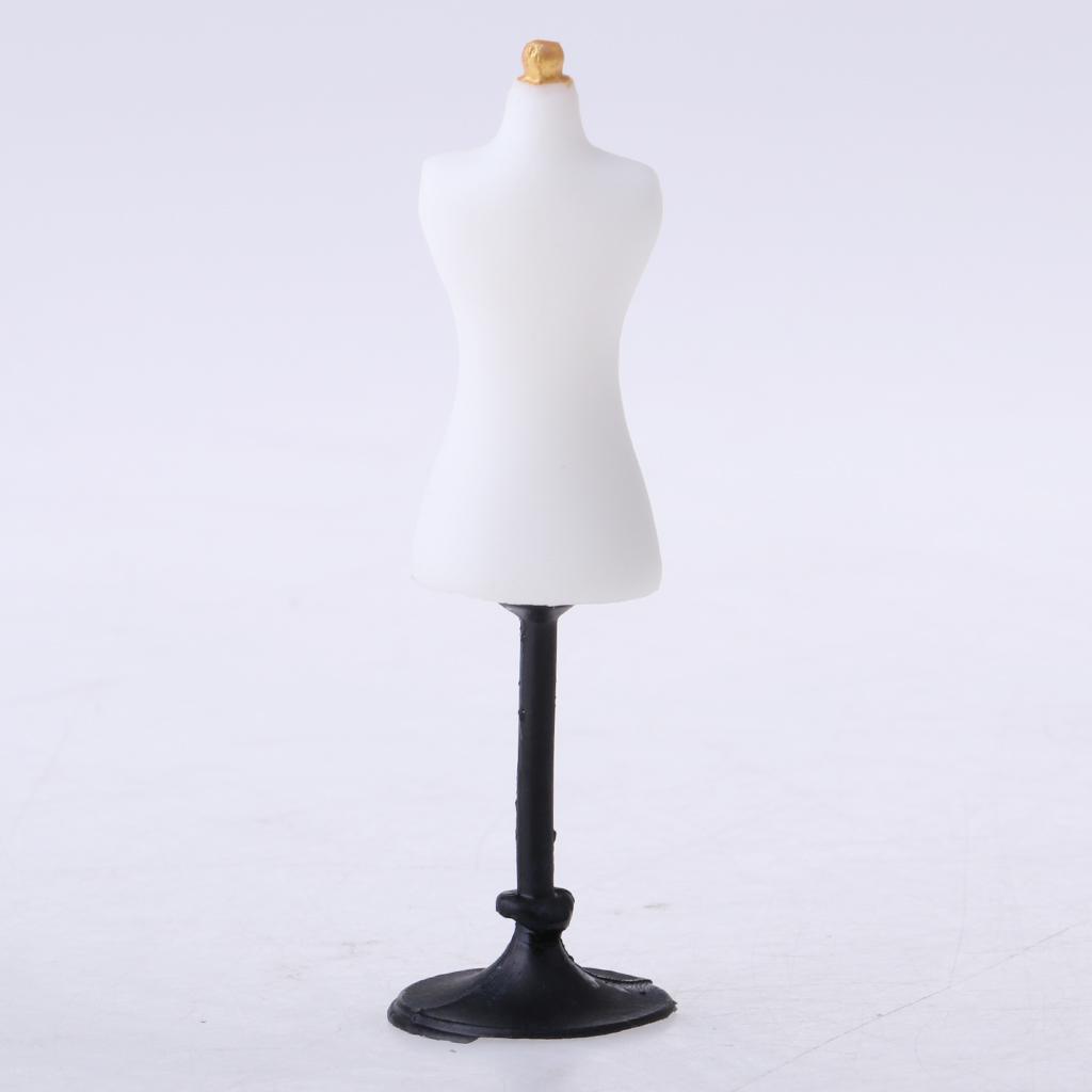 1:12 Dollhouse Miniature Mannequin Clothes Model Display Holder Black White