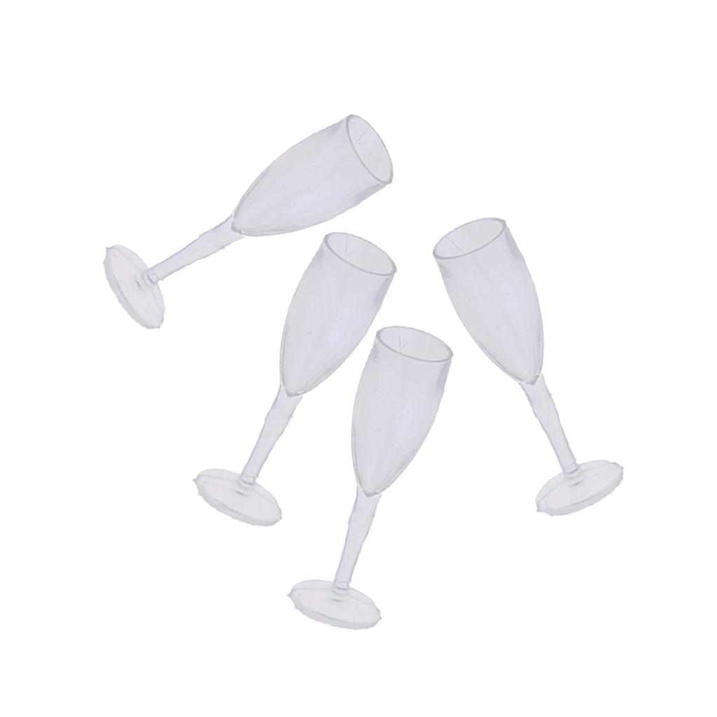10 Pieces 1/12 Dollhouse Wine Champagne Bottles + Wine Juice Glass Goblet