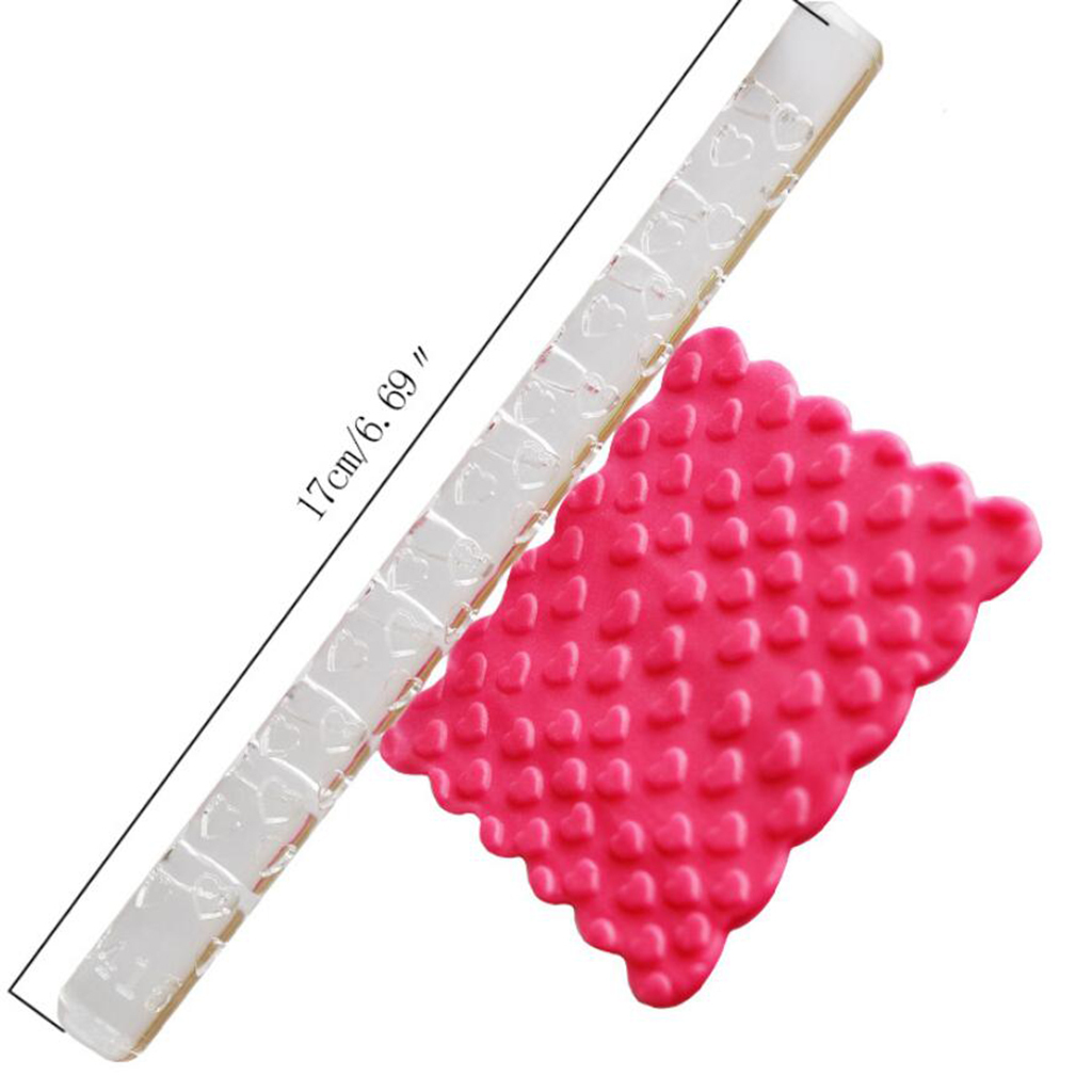 Embossing Acrylic Rolling Pin Fondant Cake Baking