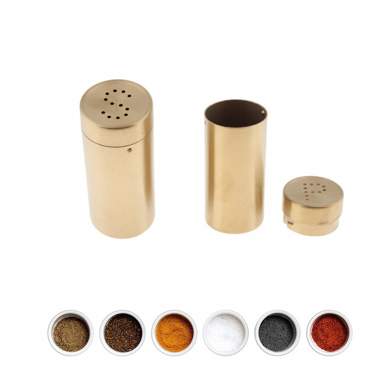 Salt Sugar Pepper Shaker Set Gold