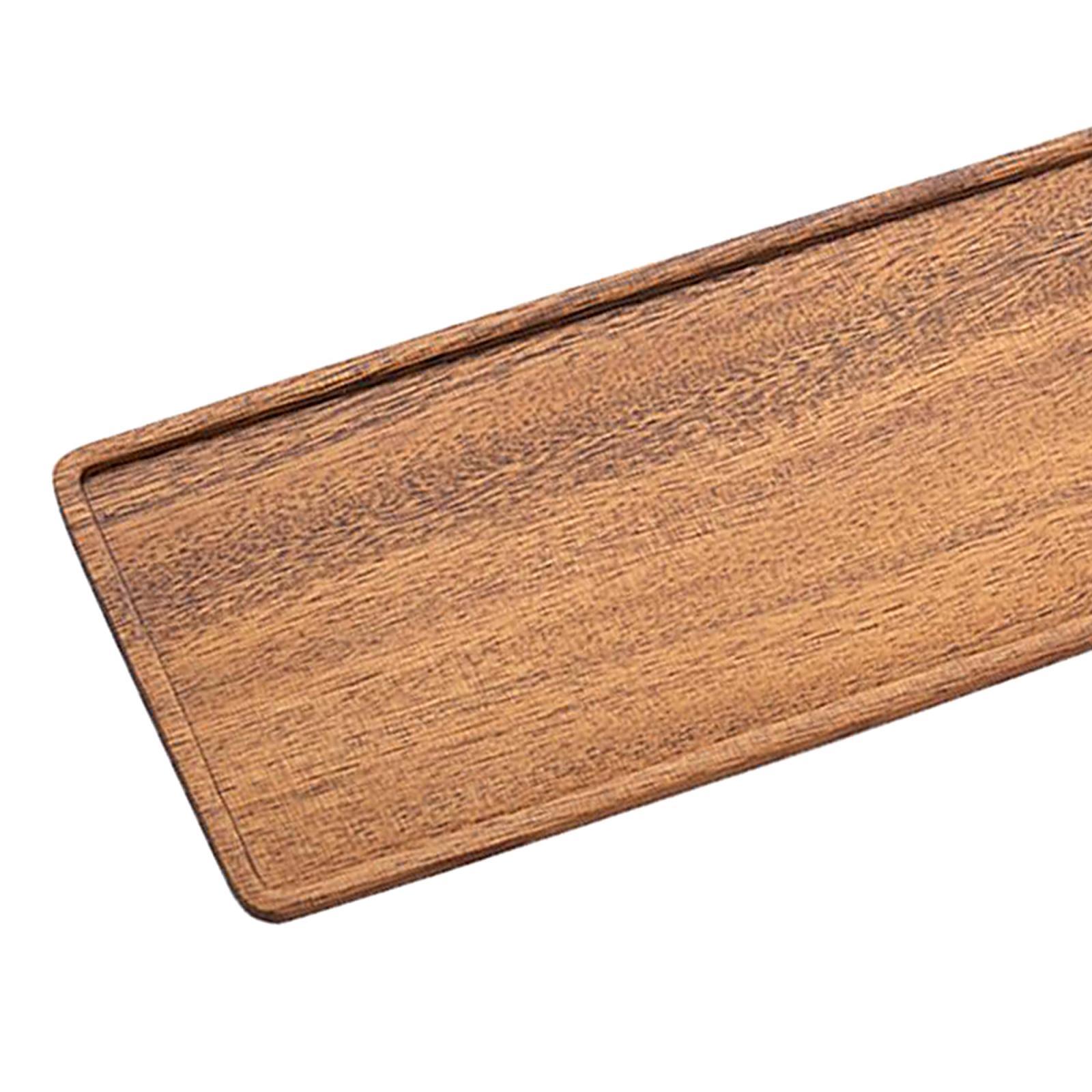 Wooden Large Serving Tray Rectangular Coffee Dinner Food Trays 25x12x1.2cm