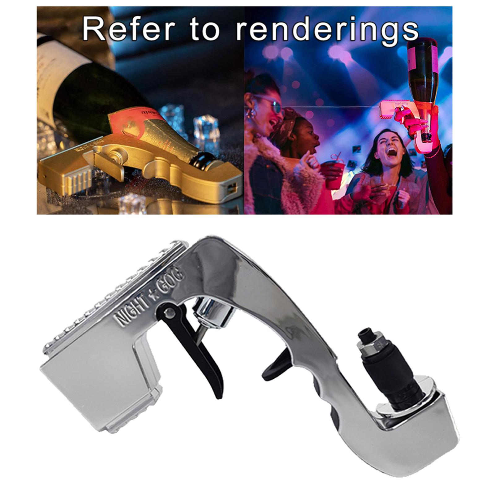 Durable Champagne Sprayer Gun Dispenser Beer Ejector Celebration Silver