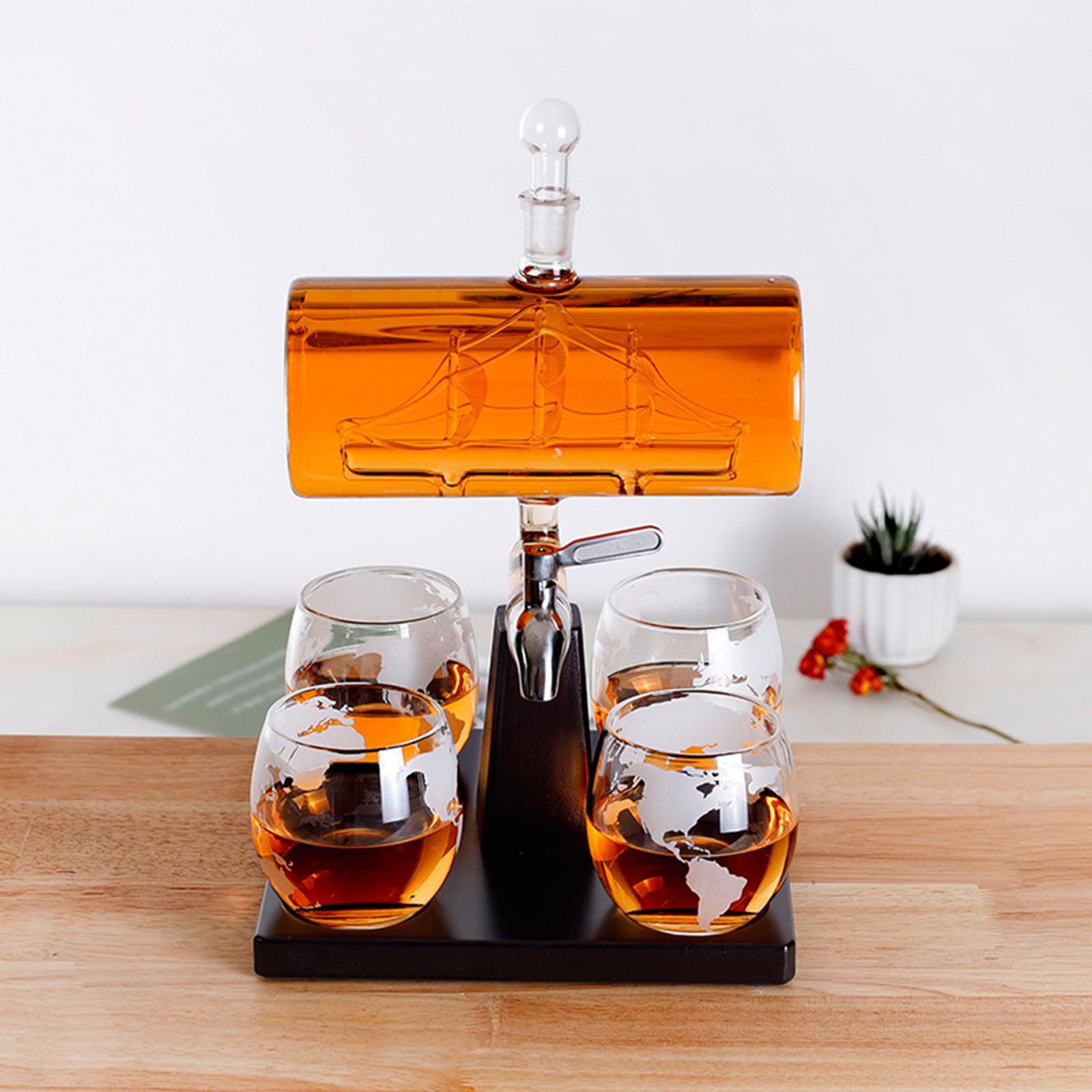 1000ml Whisky Decanter Set Wine Decanter,Beverage Drink Liquor Dispenser