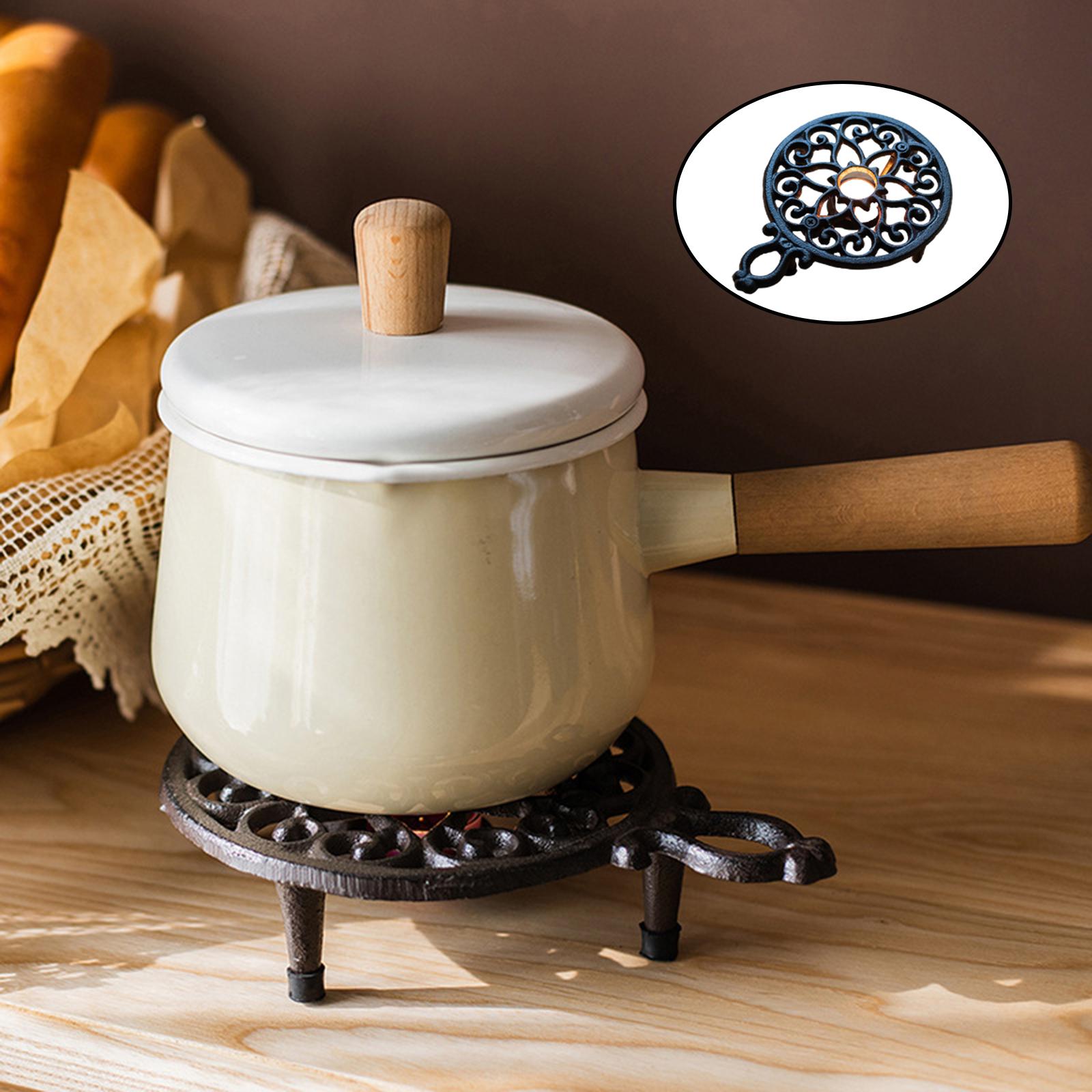 Cast Iron Tealight Candle Food Warmer Chafing Dish Buffet Stand Round