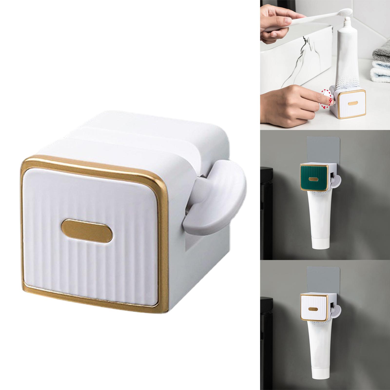 Toothpaste Squeezer Bathroom Supplies Holder Rolling for Facial Cleanser white