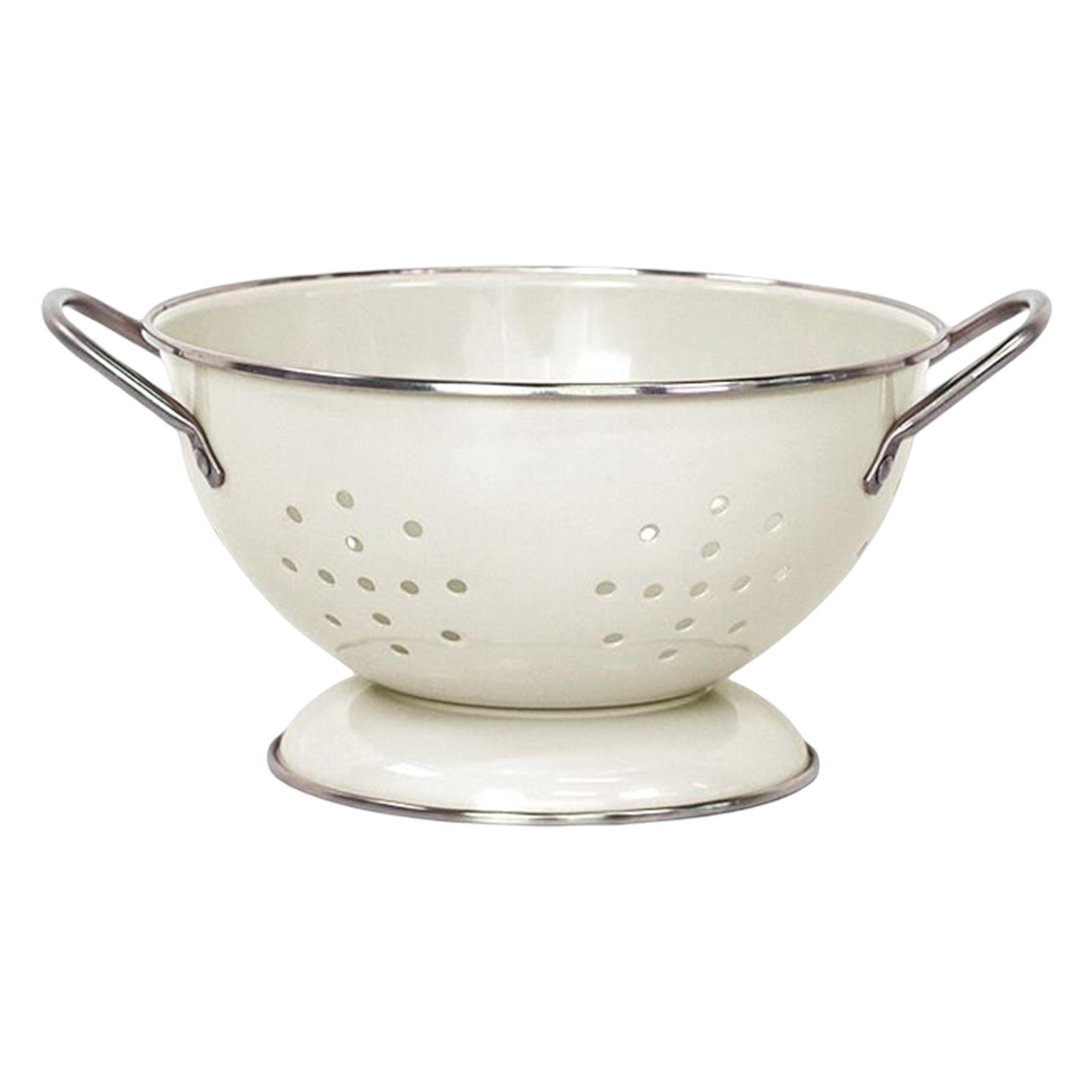 Enamel Fruit Drainage Bowl