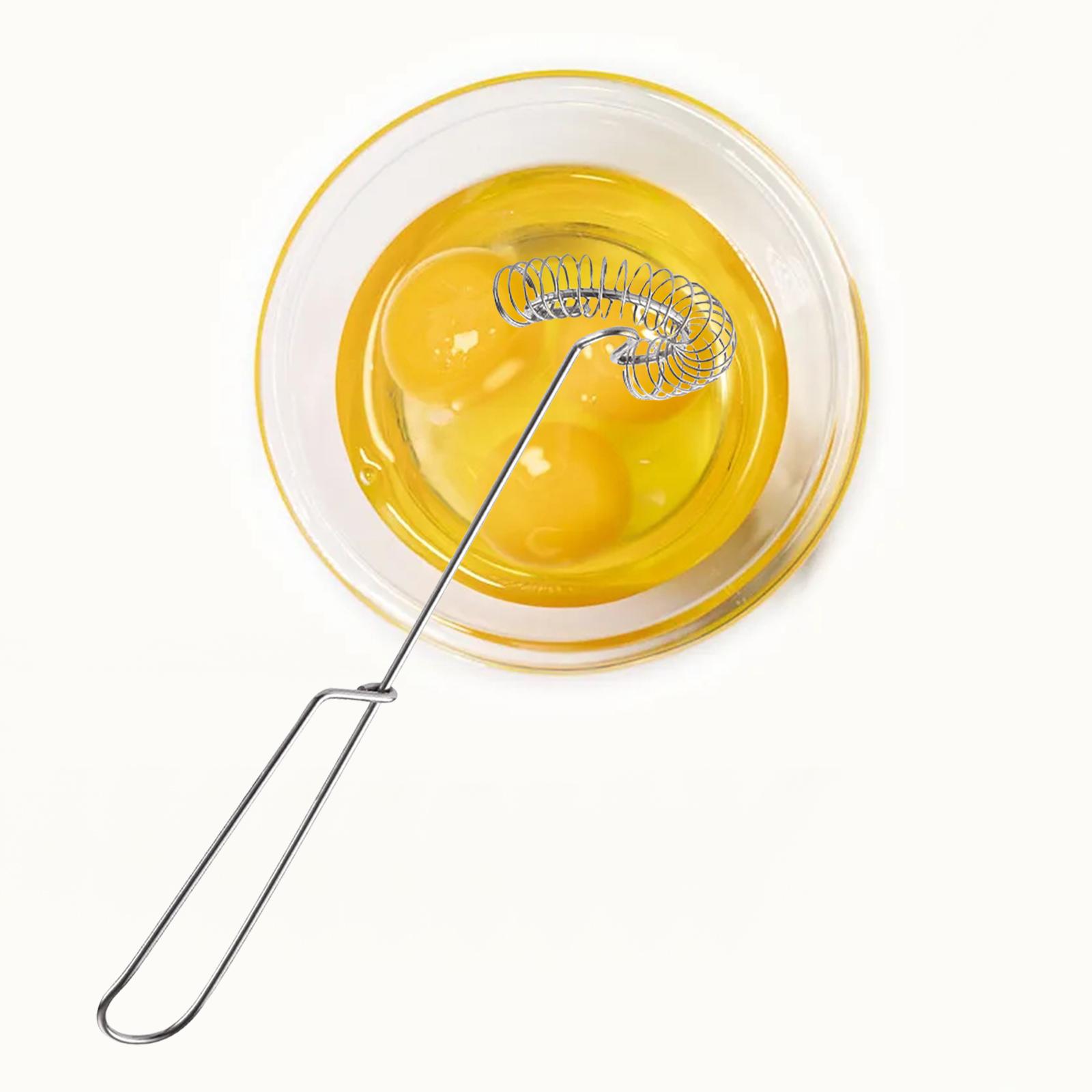 Egg Stirrer Stainless Steel Comfortable Grip for Baking Cooking Household
