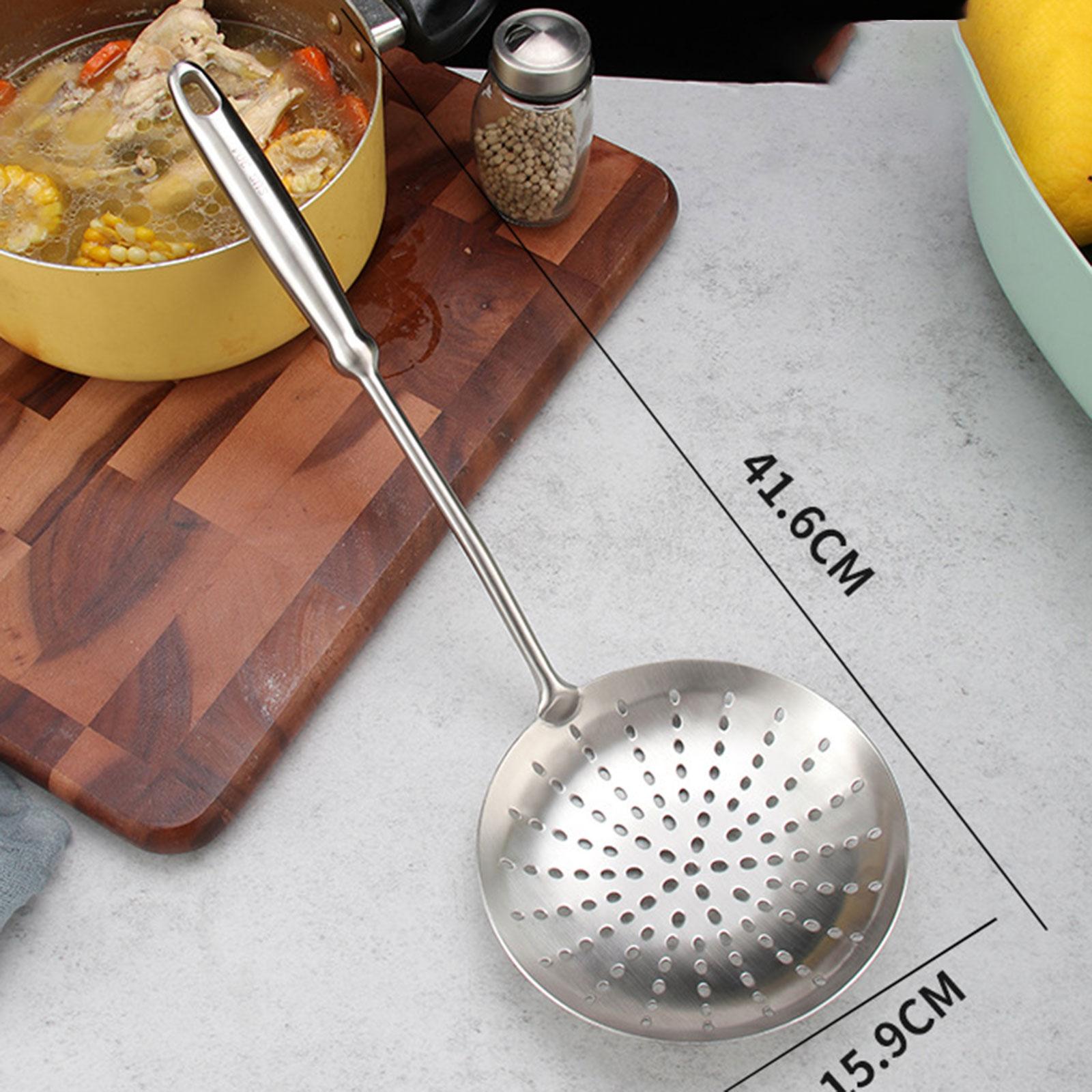 Skimmer Slotted Spoon Stainless Steel for Potato Chips Cooking Noodles Pasta
