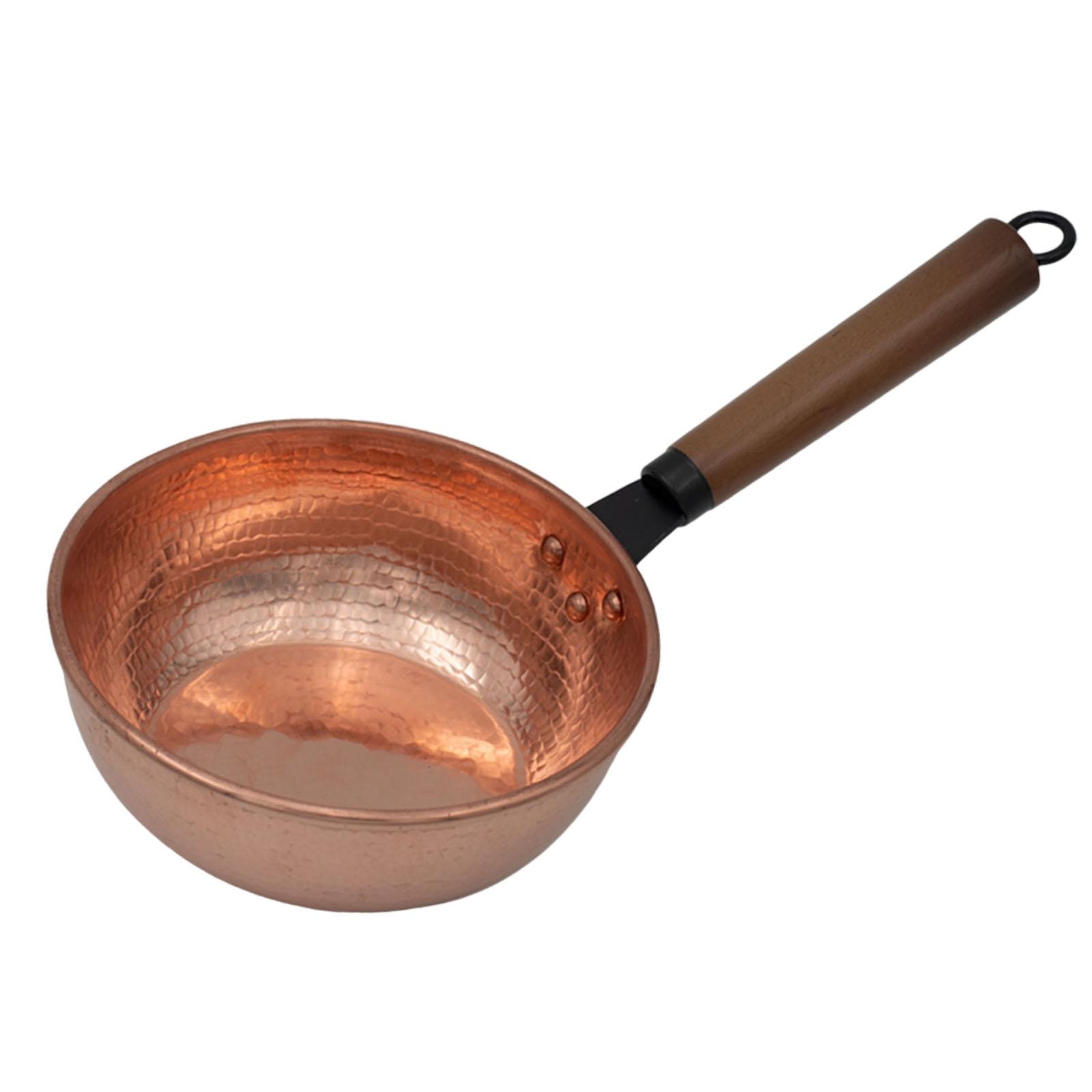 Saucepan Wood Handle Cookware Wamer Pan Soup Pot for Restaurant Kitchen Home Flat Bottom
