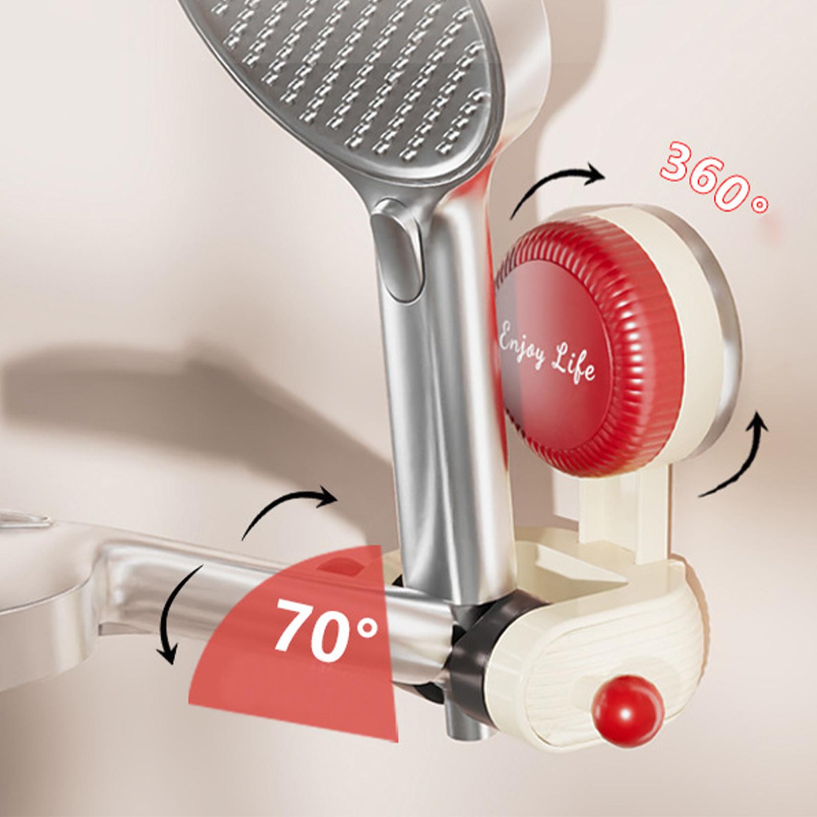 Shower Holder Adjustable Shower Head Bracket for Apartment Restroom Washroom Red