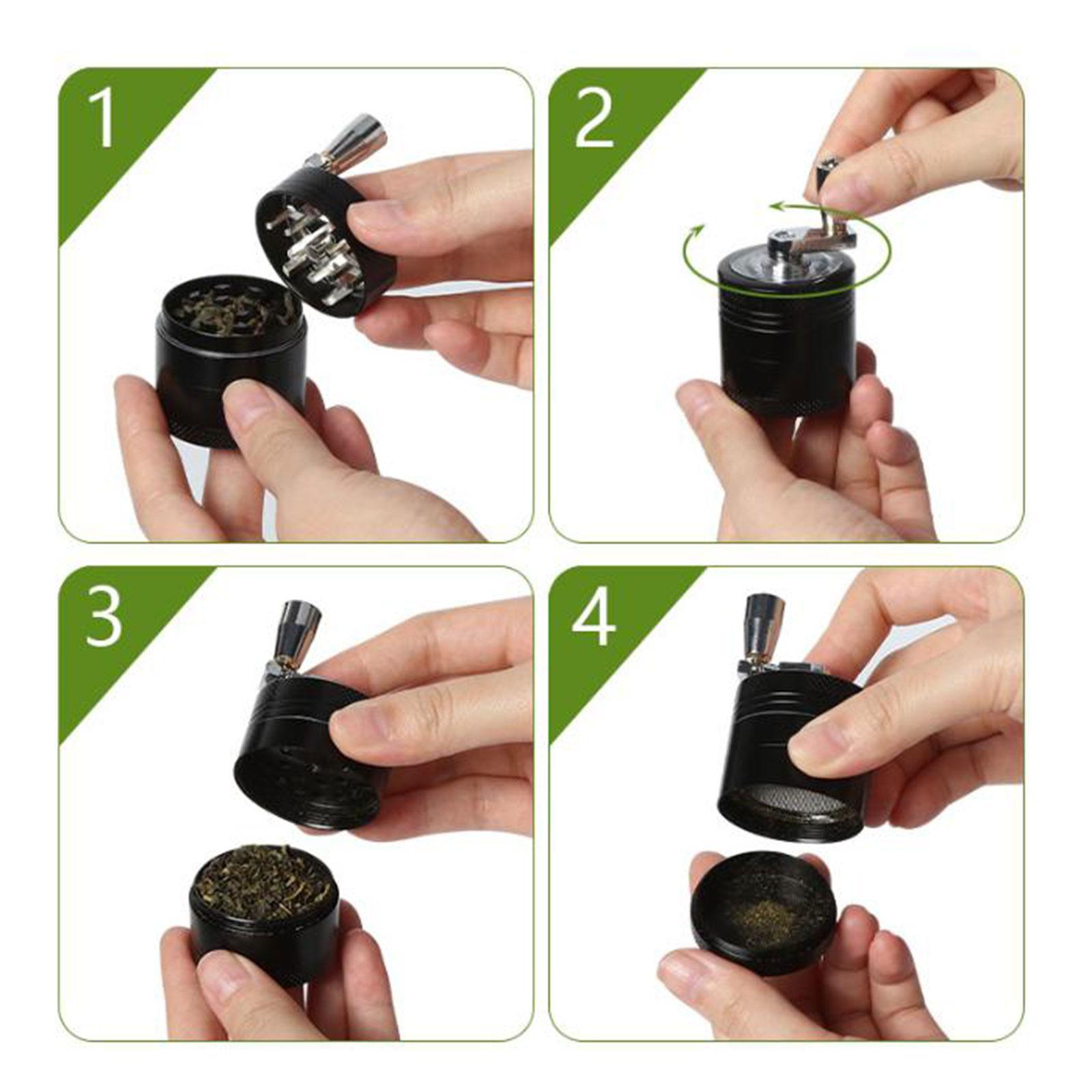 Hand Crank Grinder 40mm Crushing Calibers Kitchen Helper Manual Spice Grinder