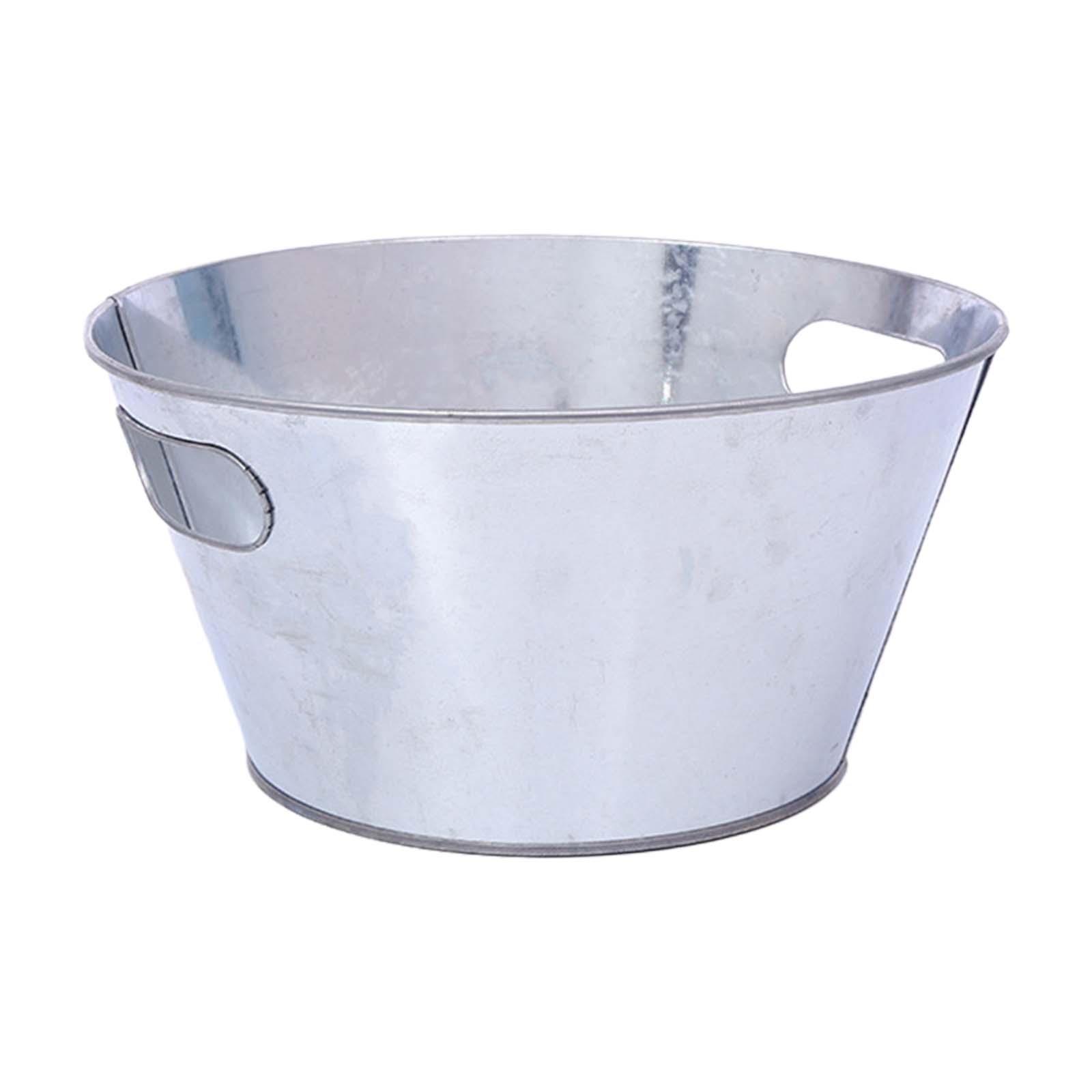 Ice Bucket Decor Bin Galvanized Beverage Tub for Buffet