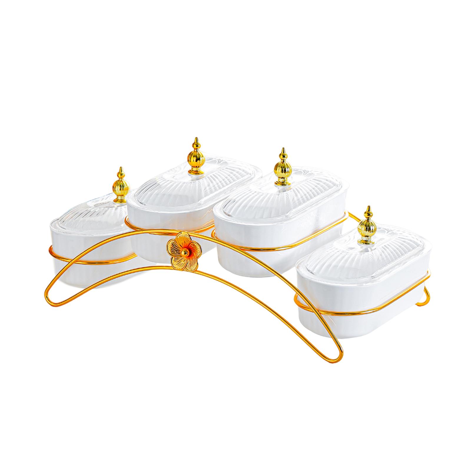 Serving Tray 4 3 Grid White