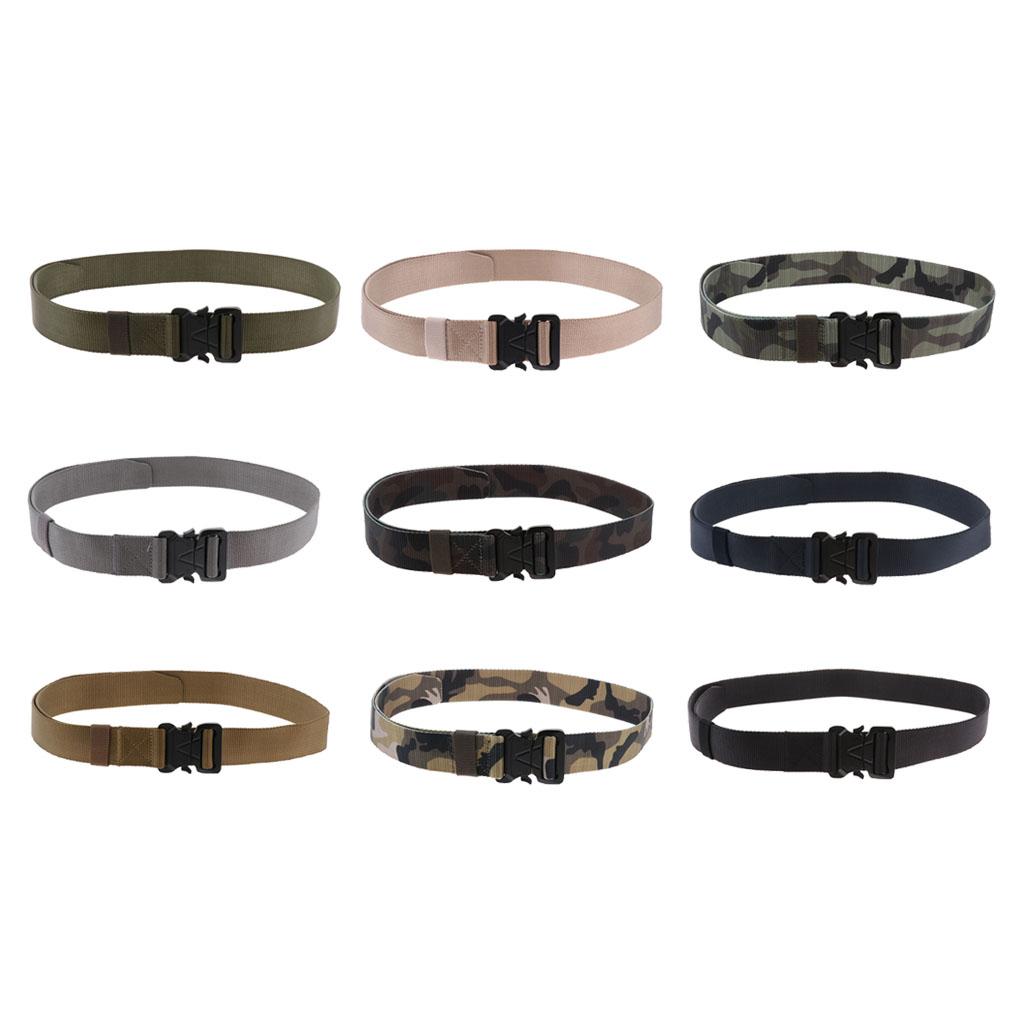 Fashion Outdoor Men Nylon Holeless Ratchet Click Belt Weightlifting