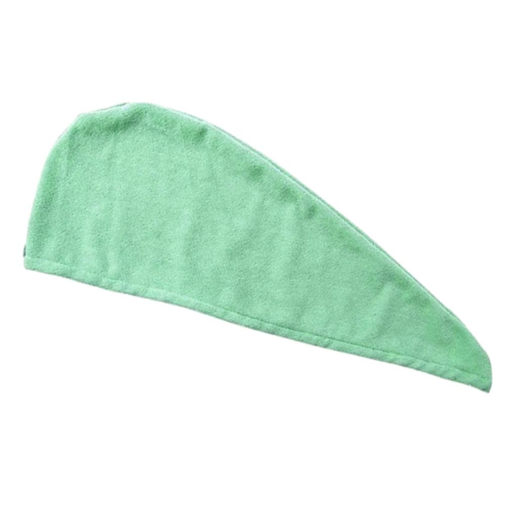 Absorbent Twist Turban Hair Drying Towel Long Hair Wrap Green