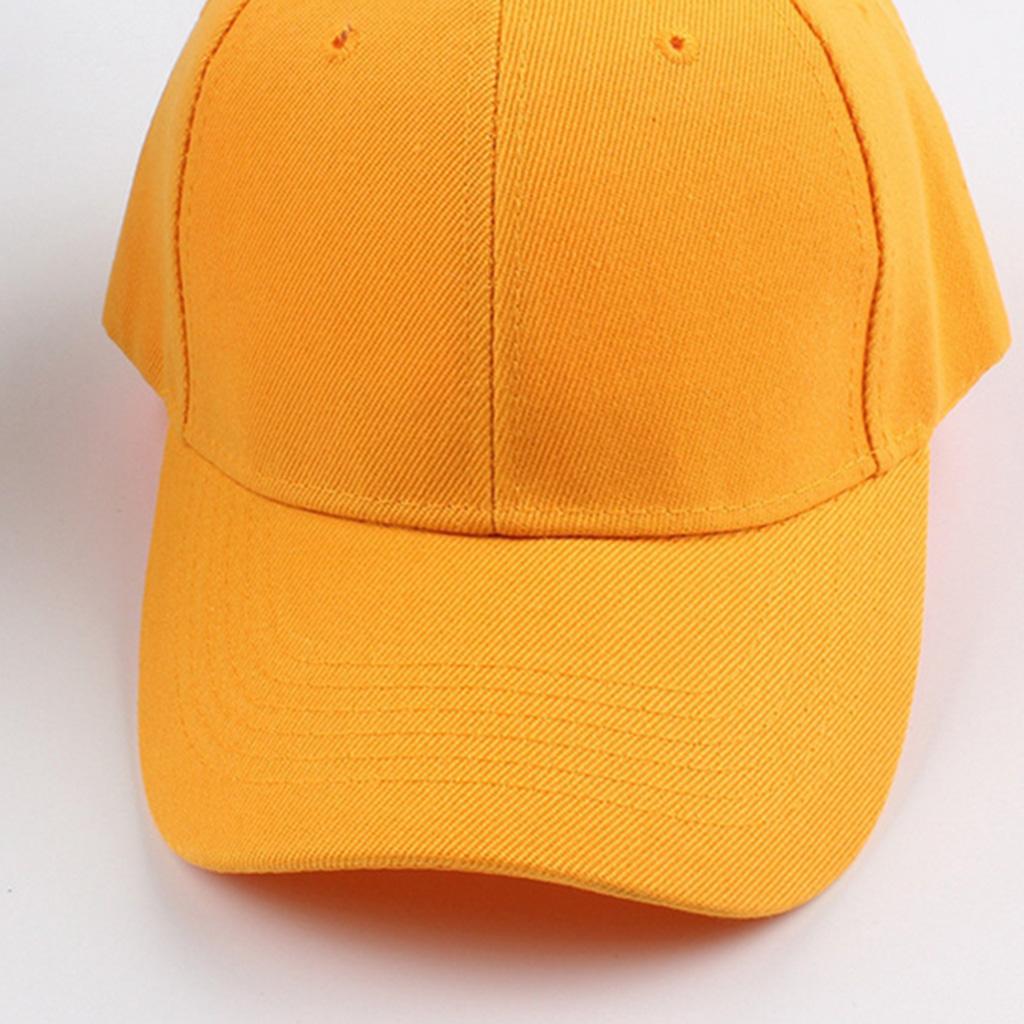 Curved Basketball Cap Hiphop Causal Snapback Golf Peaked Sun Hat Yellow