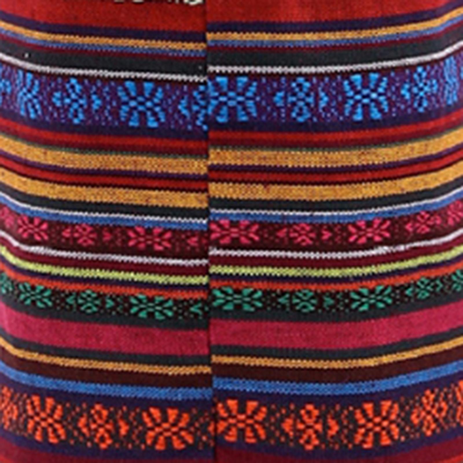 Bohemian Cotton Hippie Crossbody Bag Hobo Sling Bag Messenger Shoulder Bags Burgundy