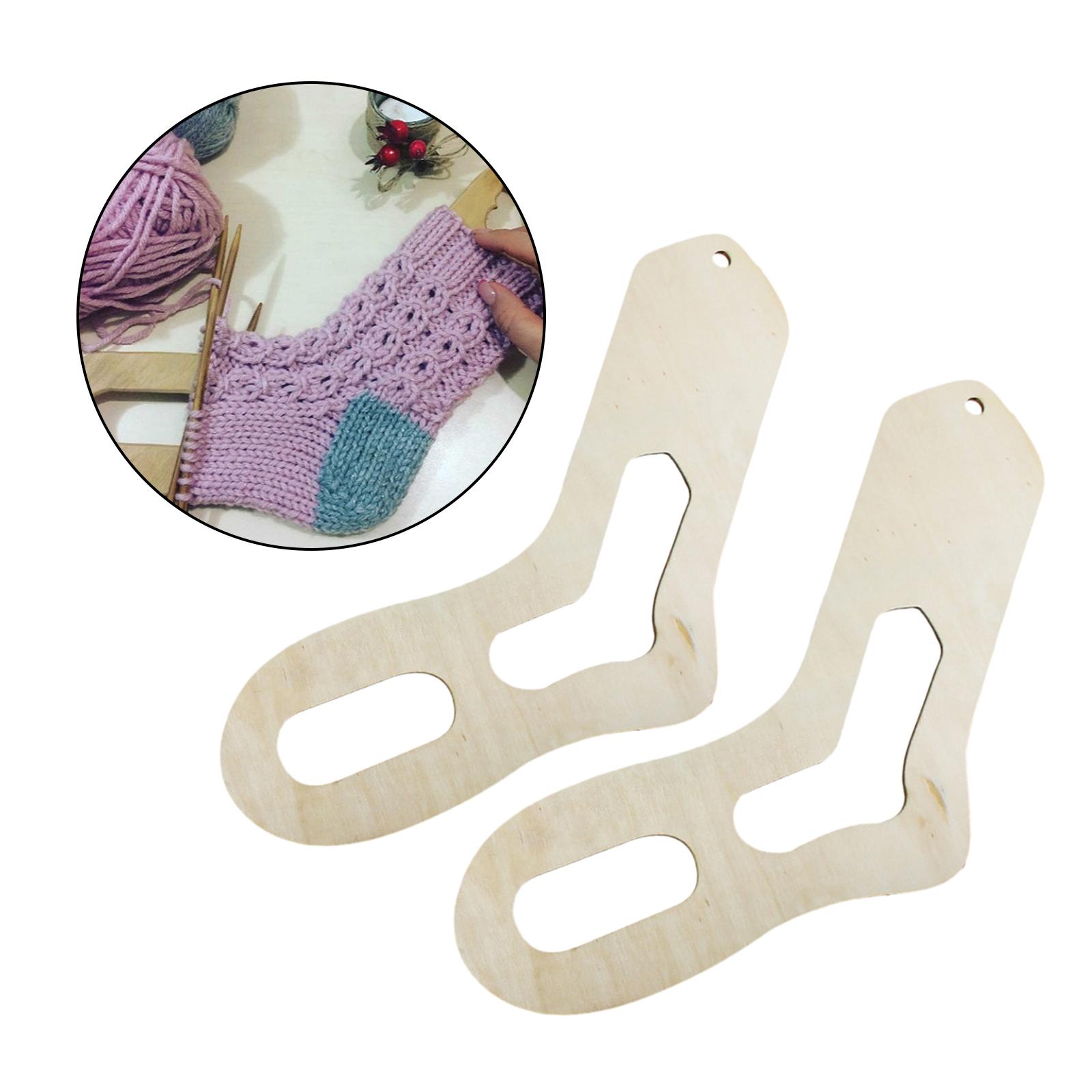 2 Pack Wooden Sock Blocker Stretchers Display Handmade Hand Knitting Mold A