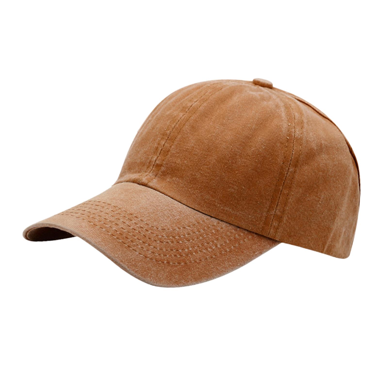 2xWomen Backless Ponytail Hat Baseball Cap High Messy Bun Caps Yellow